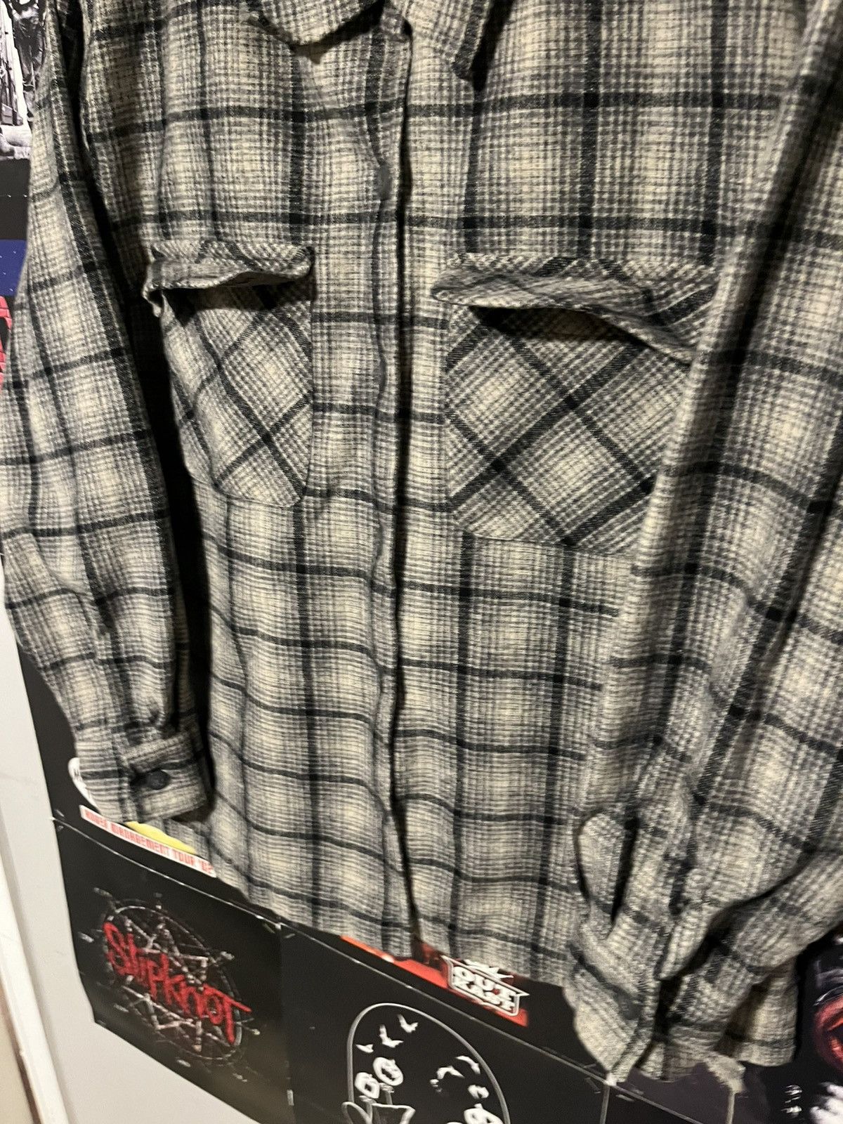 Gap Vintage Y2K 2000’s Gal Wool Flannel Button Down shirt Size US M / EU 48-50 / 2 - 8 Thumbnail