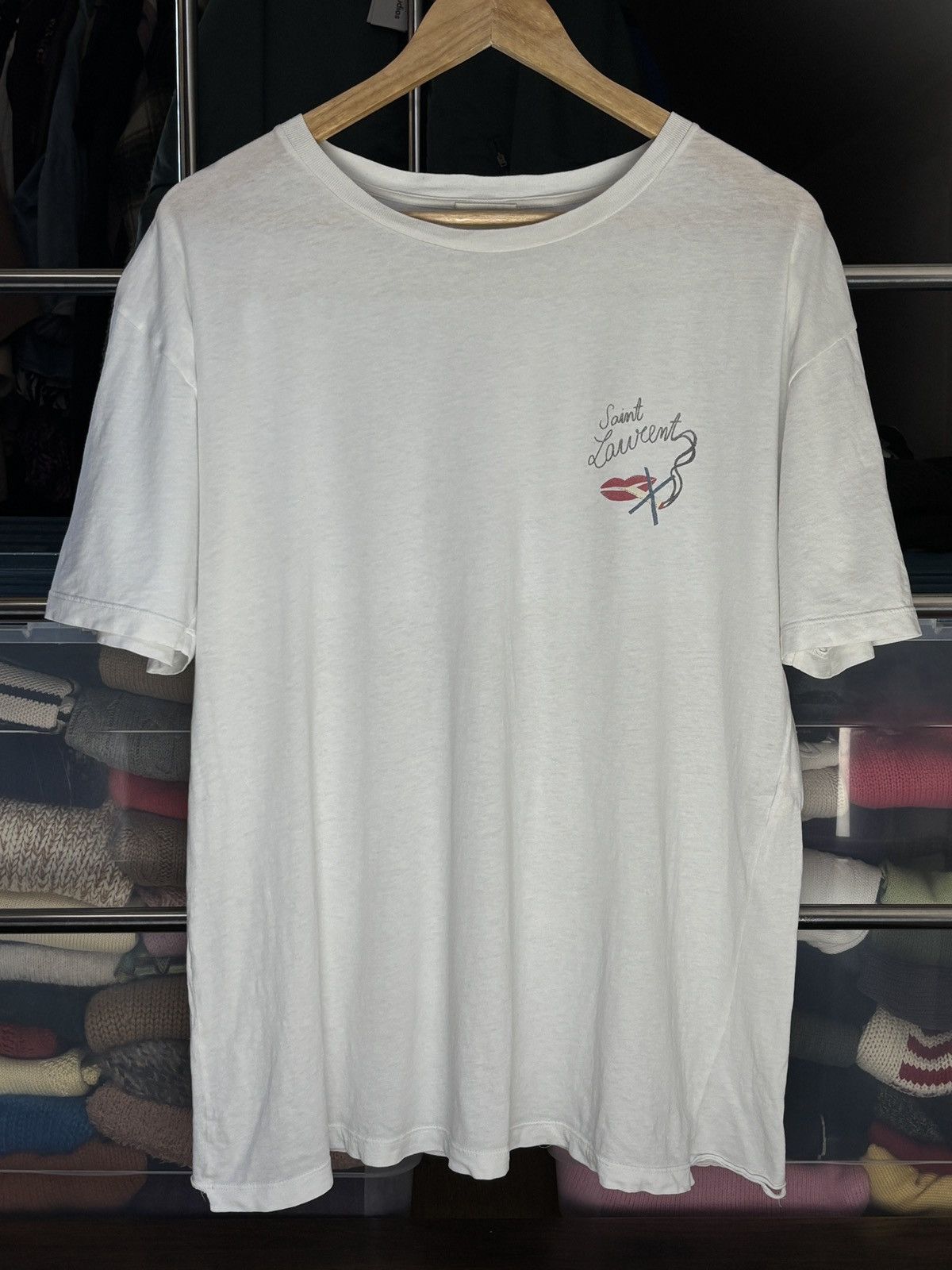 Saint Laurent Paris No Smoking Designer SLP Tee