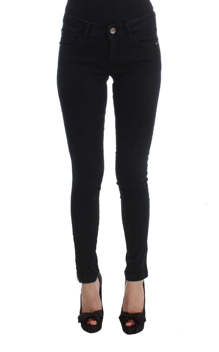 Costume National Sleek Black Slim Fit Designer Women's Jeans Size 26" / US 2 / IT 38 - 1 Thumbnail