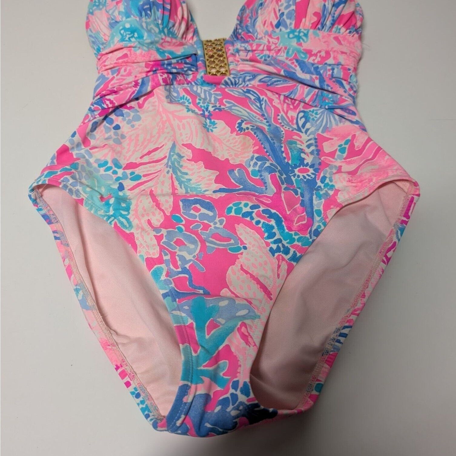 Designer Lilly Pulitzer Lanai Halter One Piece Halter Swimsuit Womens Size M / US 6-8 / IT 42-44 - 4 Thumbnail