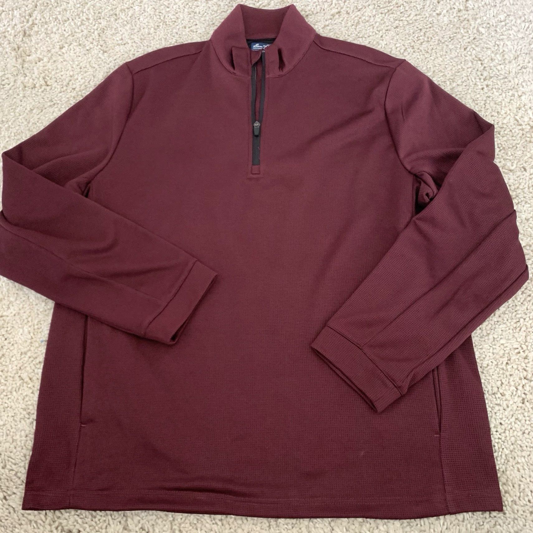 Hogan Ben Hogan Performance Pullover Mens Large Wine 1/4 Zip Long Sleeve Pockets Size US L / EU 52-54 / 3 - 6 Thumbnail