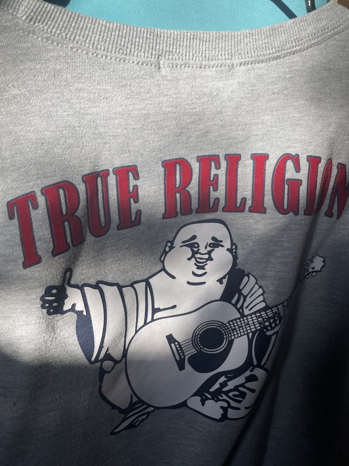Grey Red True Religion Crewneck Small