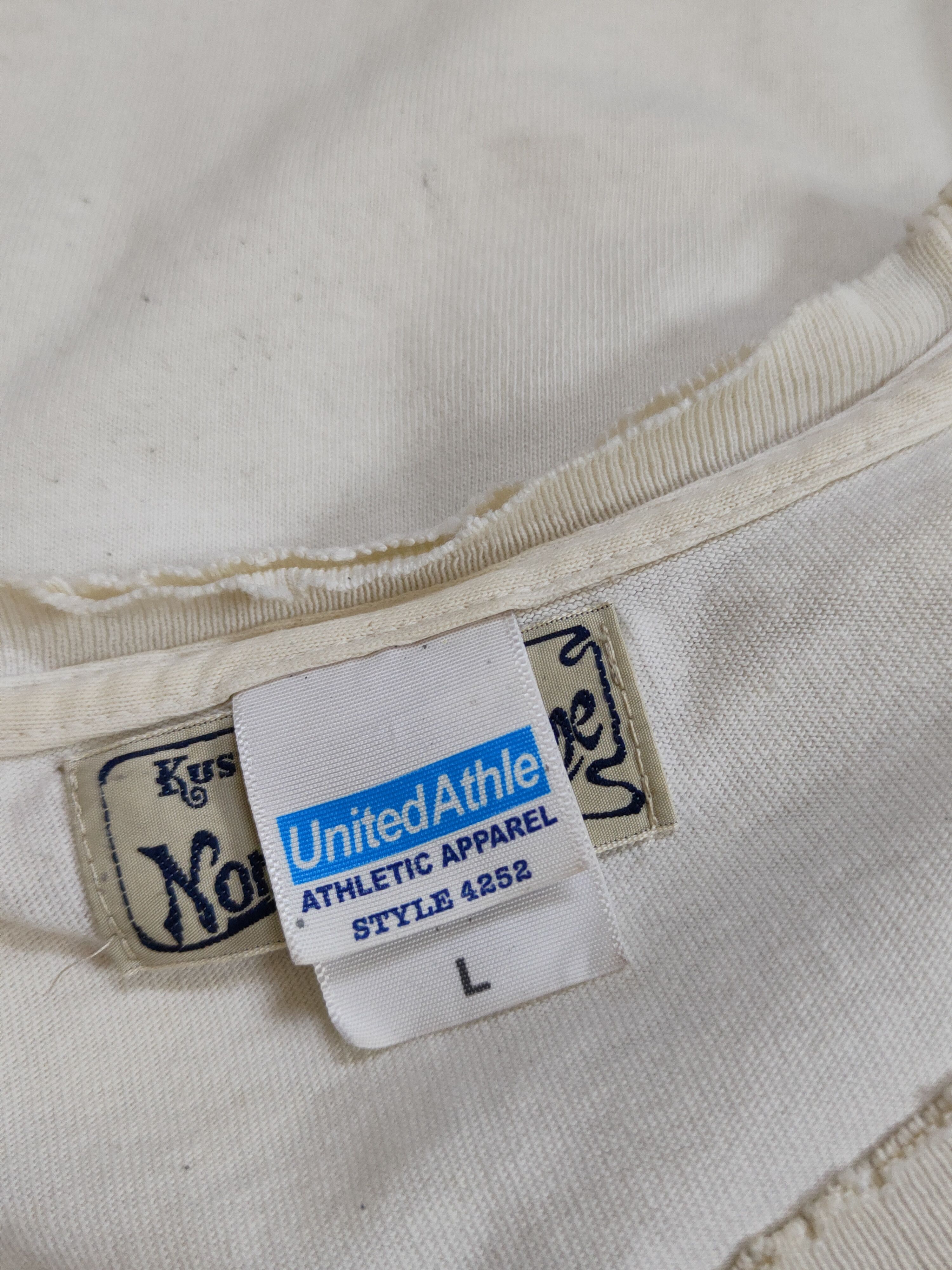 Japanese Brand North No Name White distressed ripped T-Shirts #S2046 Size US L / EU 52-54 / 3 - 15 Thumbnail