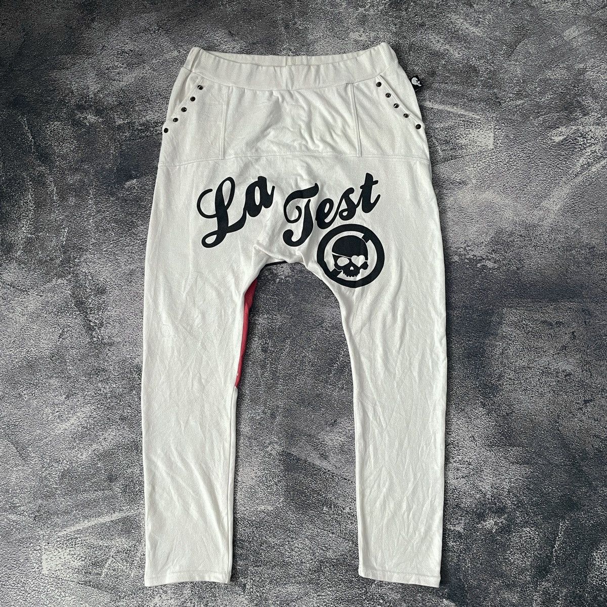 If Six Was Nine 🔥La Fest japanese punk y2k studded skull sweatpants Size US 30 / EU 46 - 2 Thumbnail