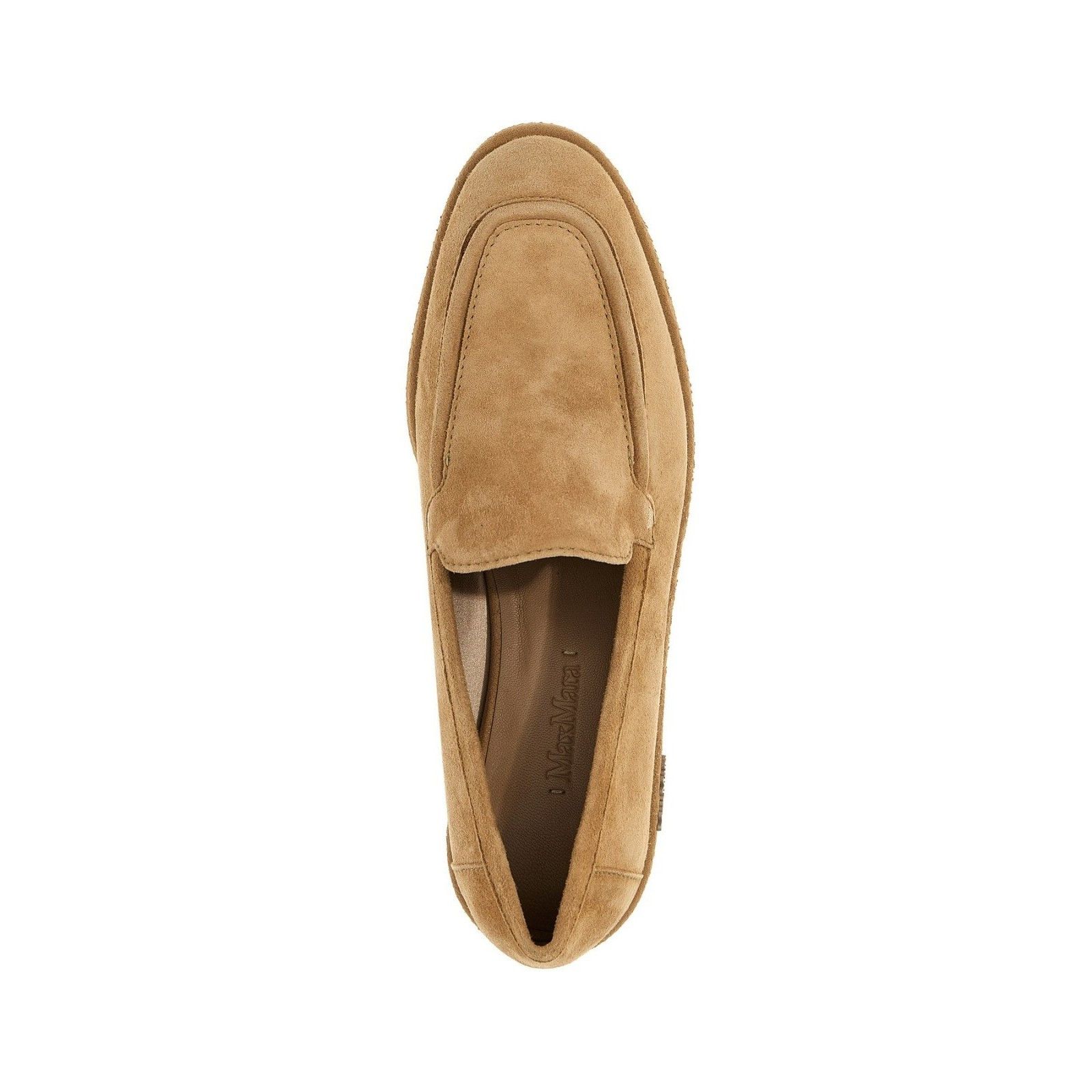 Max Mara MAX MARA Soft Beige/Brown Suede Loafers New & Authentic (Wom Size US 6 / IT 36 - 4 Thumbnail