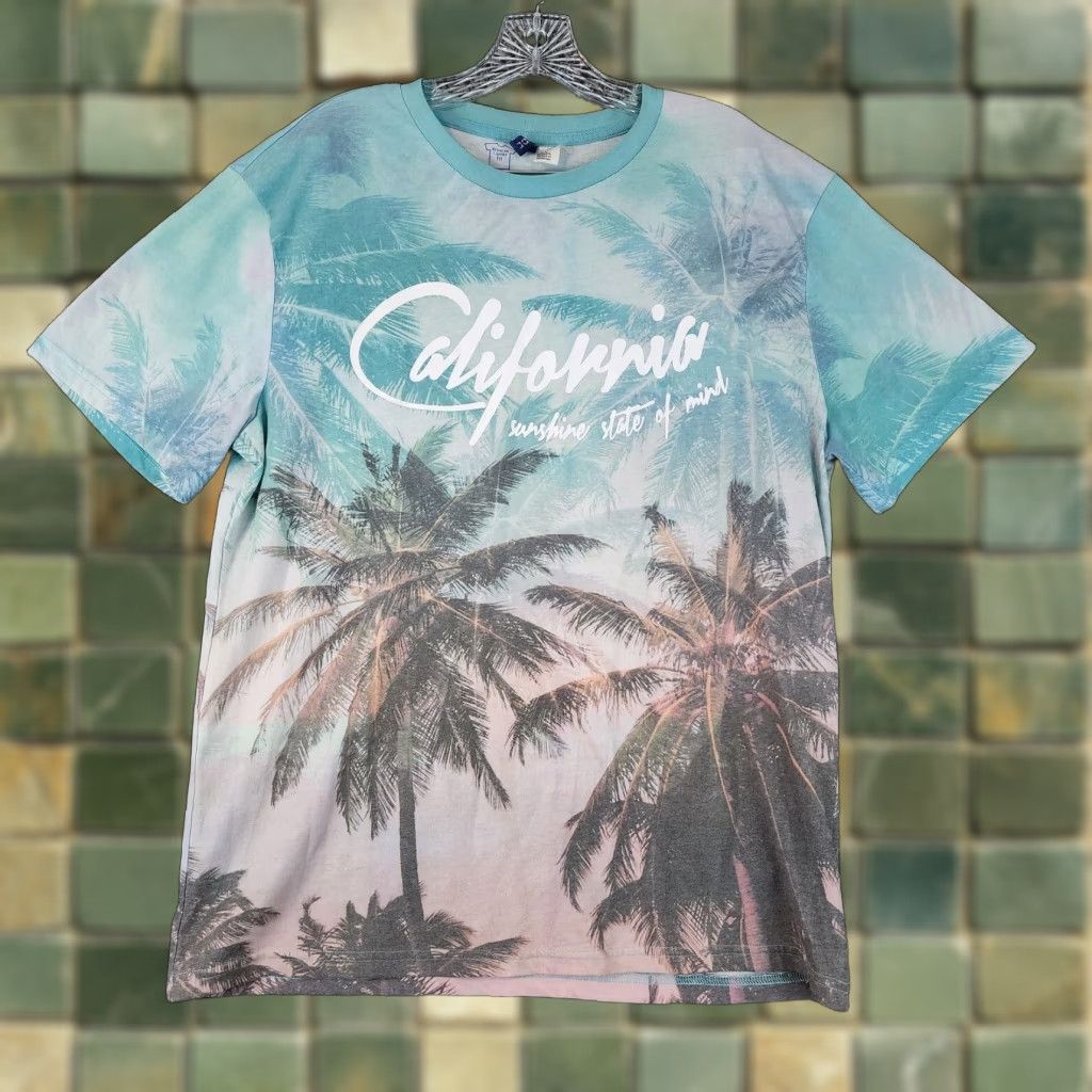 Altea VINTAGE Divided Graphic Tee Men’s Large Teal Beach California Size US 33 - 1 Thumbnail