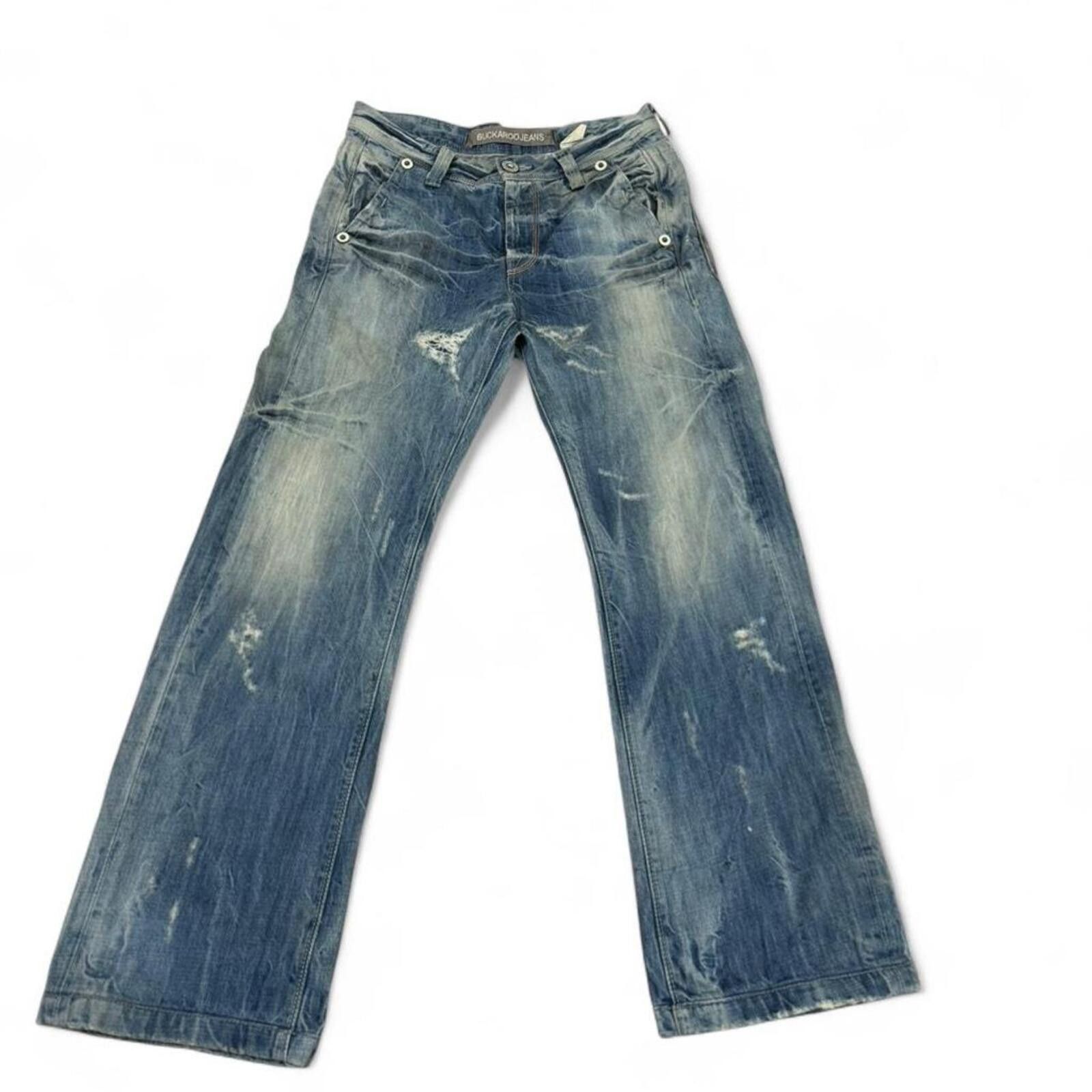 True Religion BUCKAROO VINTAGE STRAIGHT LEG DENIM JEANS Size US 34 / EU 50 - 2 Thumbnail