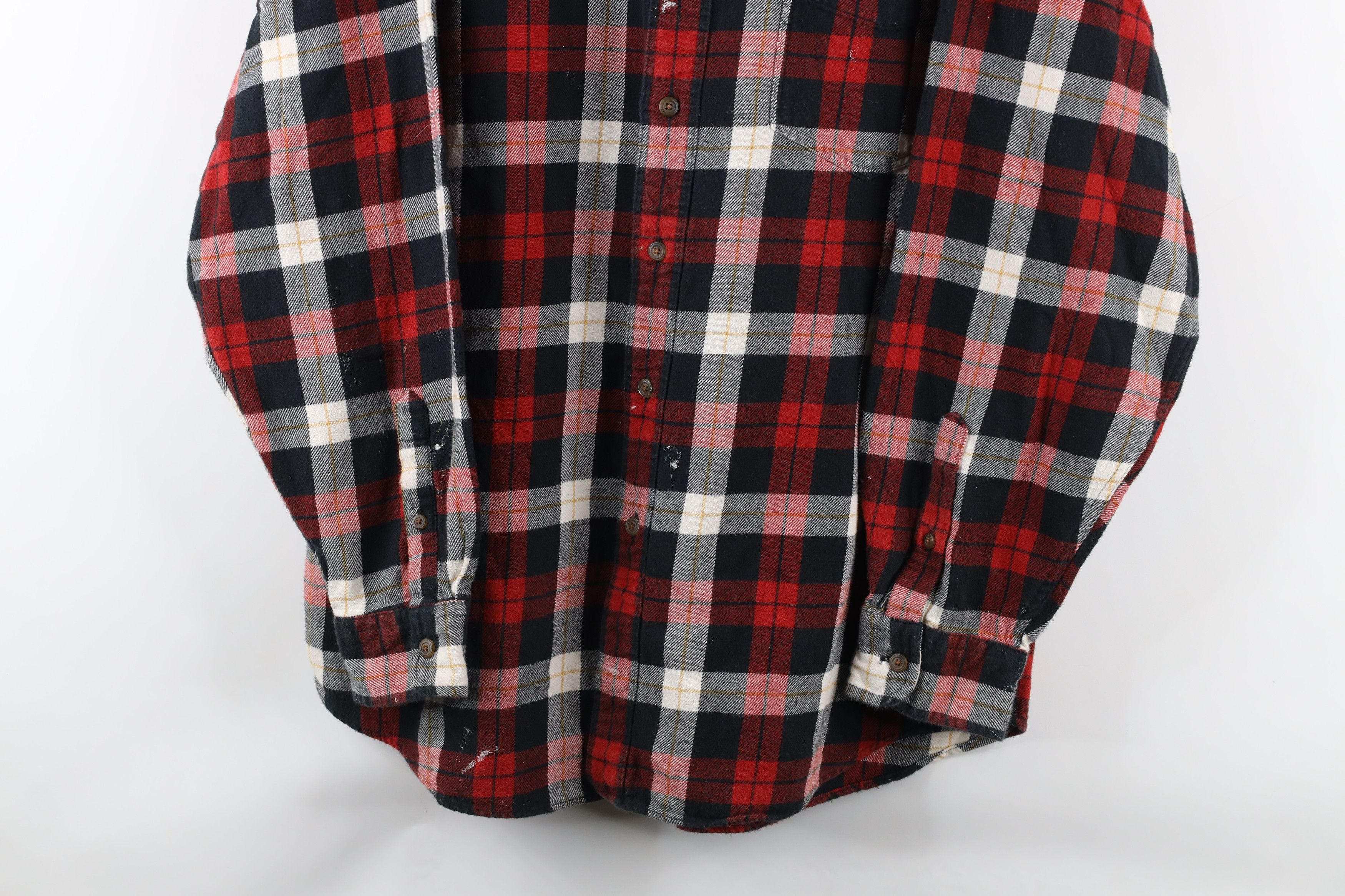 J.Crew × Vintage Vintage 90s J Crew Flannel Collared Button Down Shirt Plaid Size US L / EU 52-54 / 3 - 3 Thumbnail
