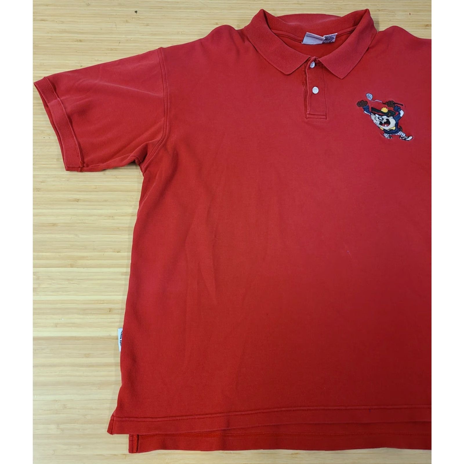 Acme Clothing VINTAGE Acme Clothing Polo Shirt Taz Tasmanian Devil Golf 2XL Red Short Sleeve Embroidered Logo 100% Cotton Men Classic Knit Size US XXL / EU 58 / 5 - 3 Thumbnail