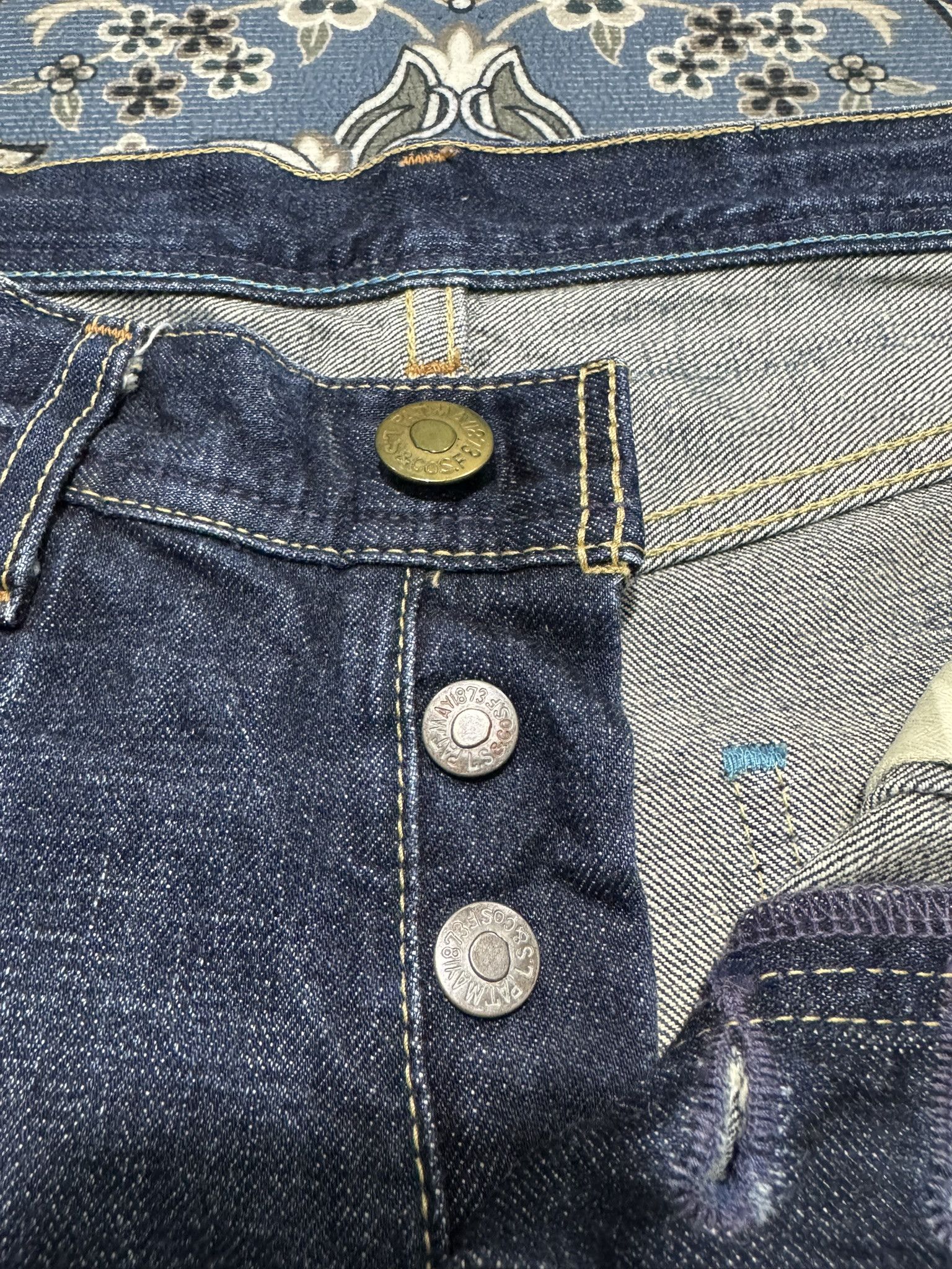 Japanese Brand × Levi's Levi's Distressed Denim Style Rain stone Selvadge Jeans Size US 30 / EU 46 - 6 Thumbnail