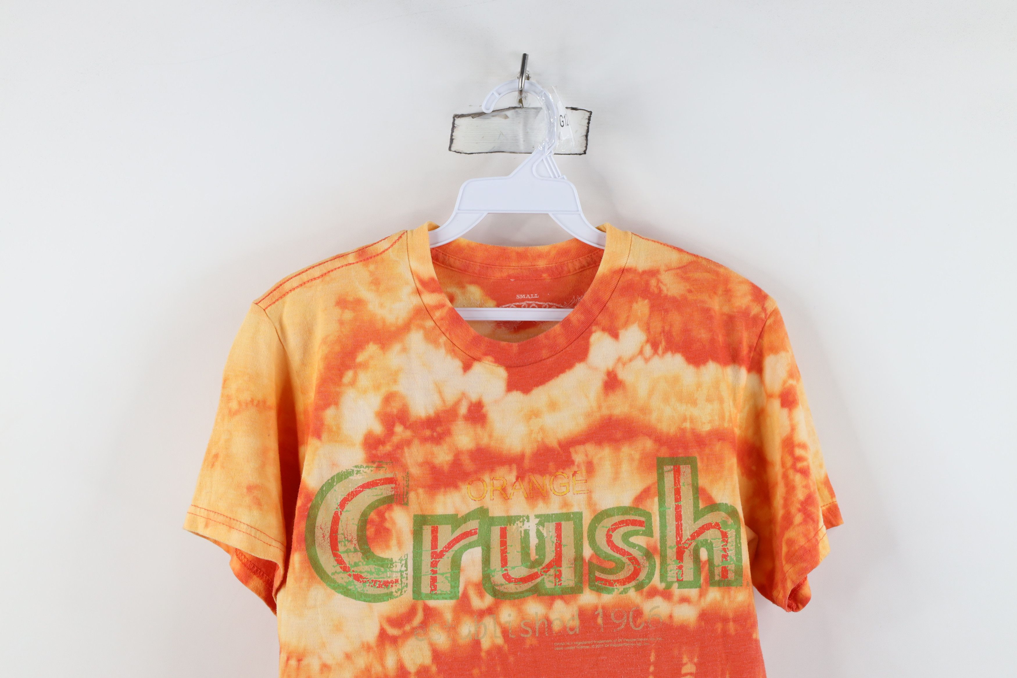 Vintage Retro Y2K Out Acid Wash Orange Crush Soda Pop T-Shirt Knit Size S / US 4 / IT 40 - 2 Thumbnail