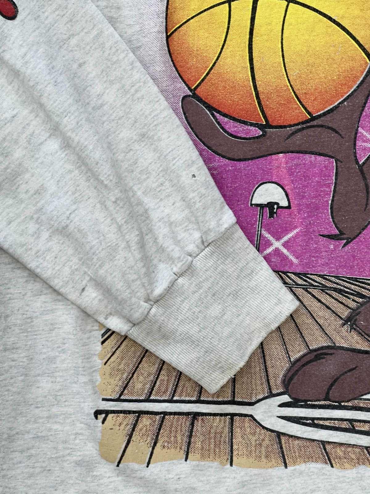 Warner Bros Vintage 90s Looney Tunes Space Jam Taz Long Sleeve Tee XL Size US XL / EU 56 / 4 - 12 Thumbnail