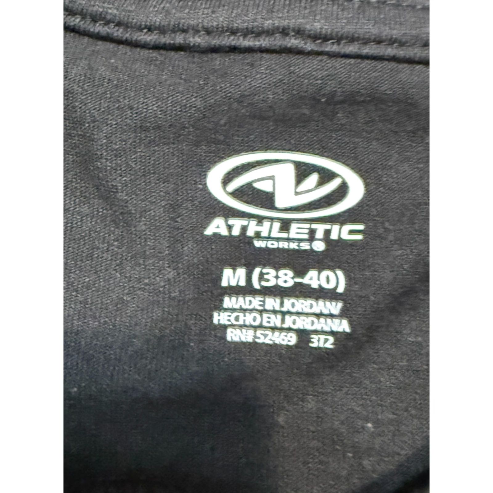 Athletic Works Athletic Works Shirt Mens Size Medium Black Crewneck T-Shirt Regular Fit Short Sleeve Casual Modern Basic Size M / US 6-8 / IT 42-44 - 5 Thumbnail