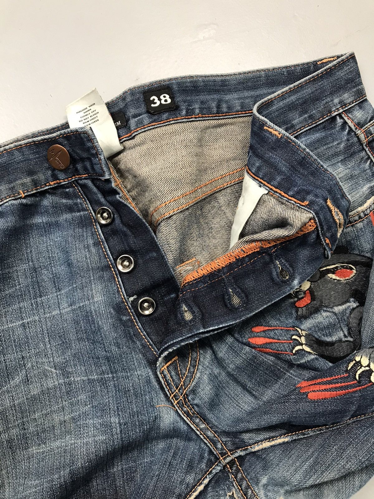 Ed Hardy Vintage Ed hardy embroidered denim Size US 40 / EU 56 - 8 Thumbnail