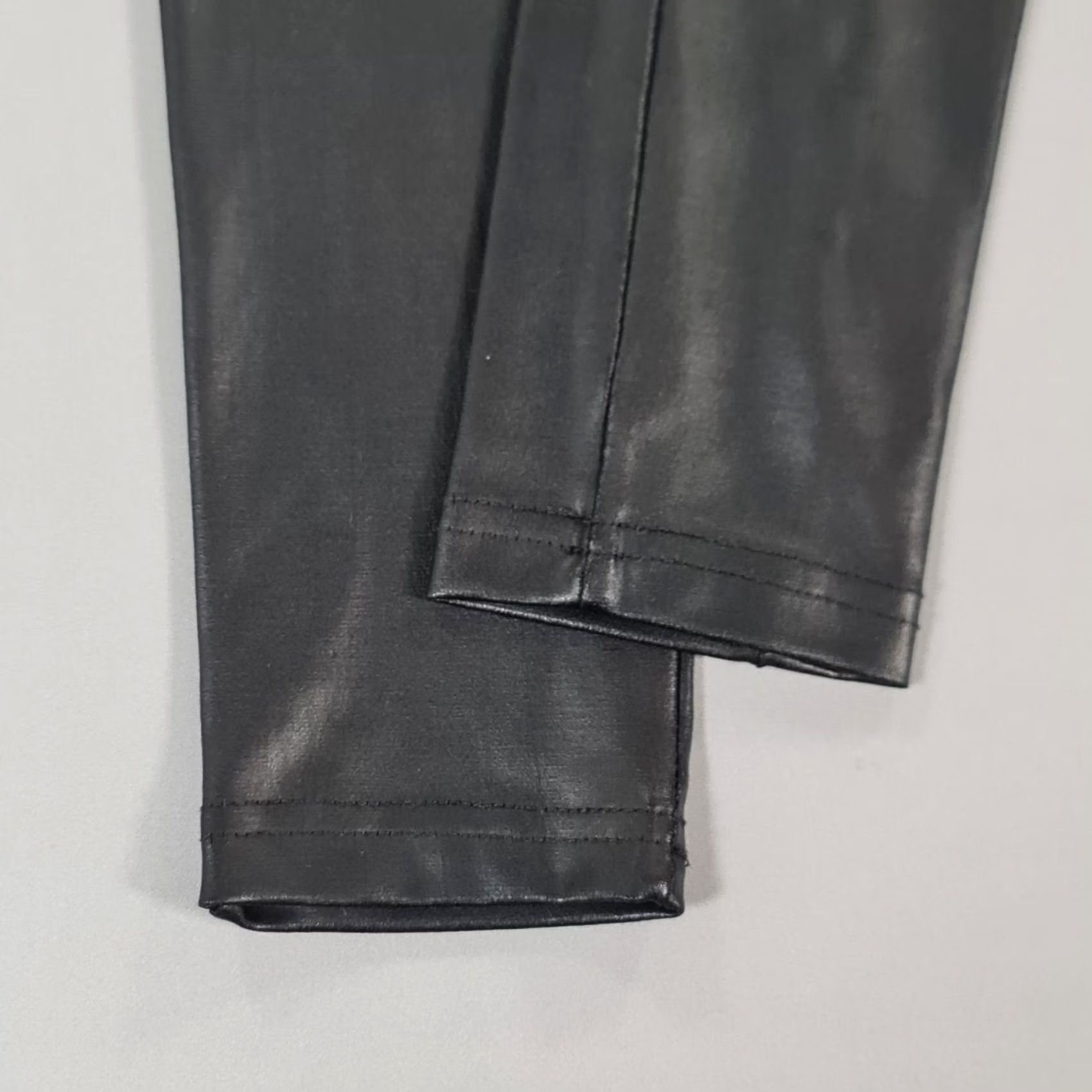 Vintage Mint Velvet Leggings Womens XS Black Polyester High Rise Ankle Elastic Waist Stretch Size 26" / US 2 / IT 38 - 4 Thumbnail