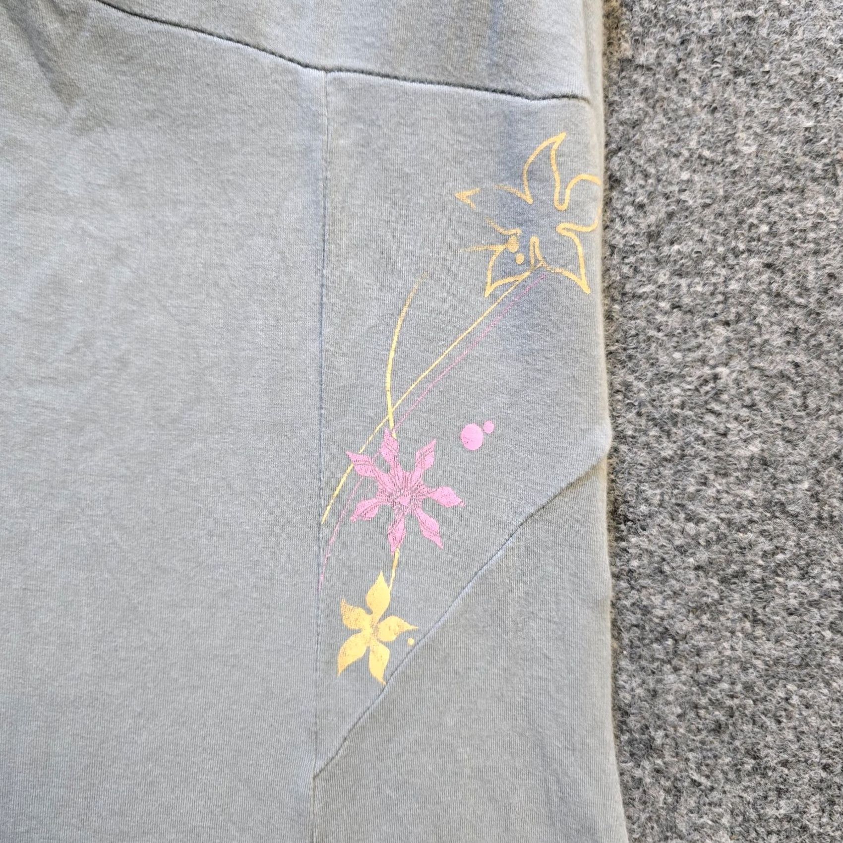 Athleta VINTAGE Athleta Dress Womens Medium Gray Midi Painted Art Lined Y2K Casual Sheath Sleeveless V-Neck Pullover Size M / US 6-8 / IT 42-44 - 3 Thumbnail