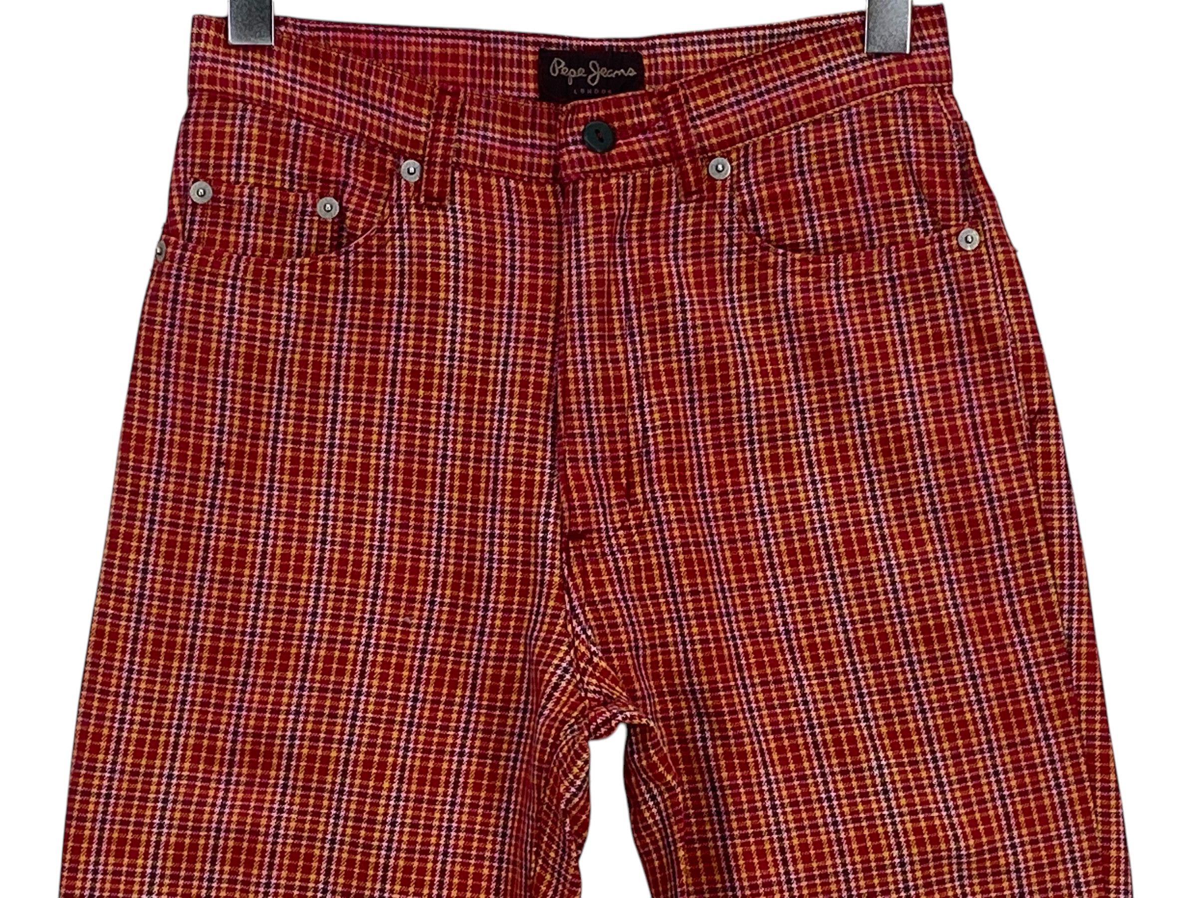 Pepe Jeans Straight Leg Denim Jeans Checkered Jeans Pants Size US 26 / EU 42 - 3 Thumbnail
