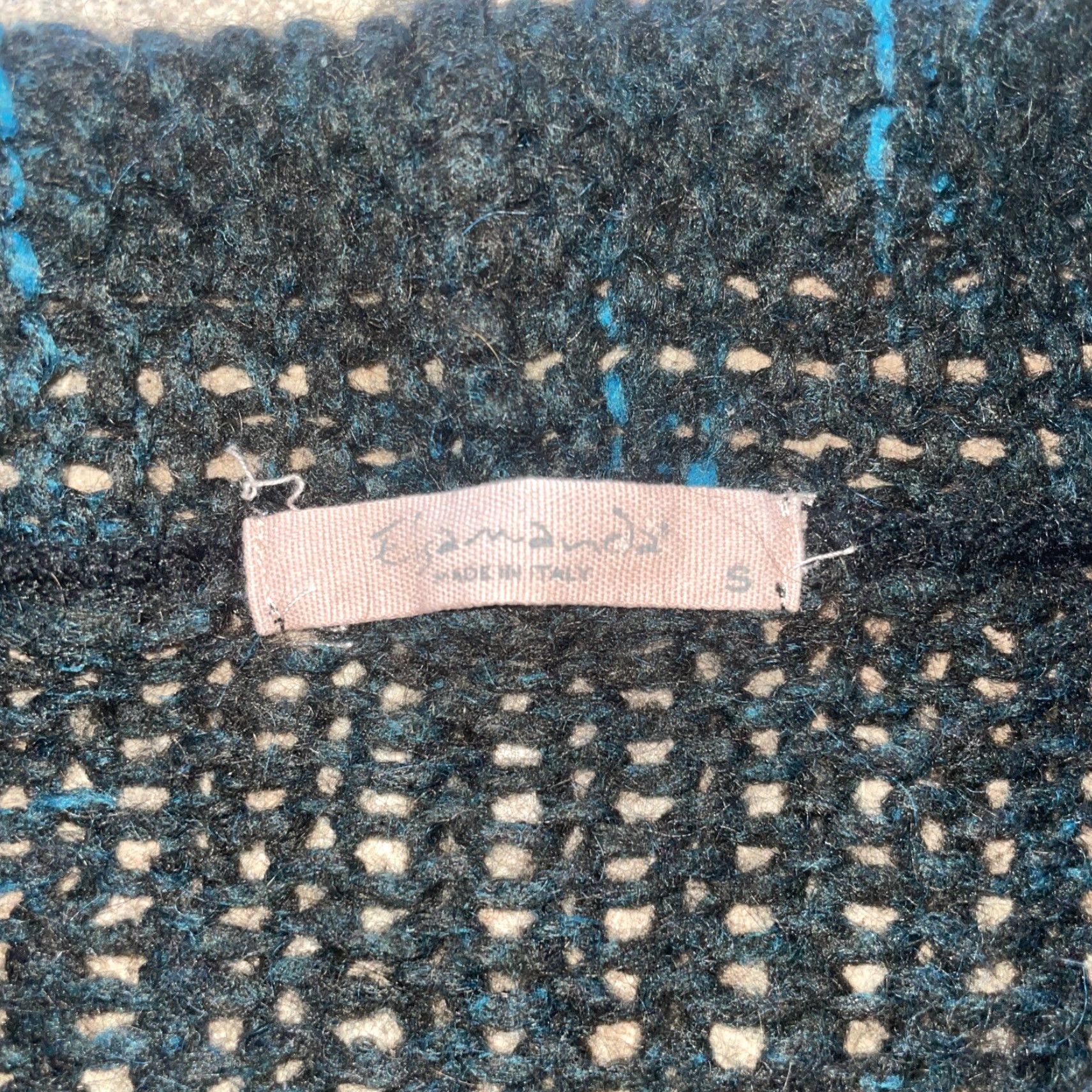 Vintage Elsamanda Sweater Women S Wool Knit Striped Blue Italy Pullover Size S / US 4 / IT 40 - 3 Thumbnail
