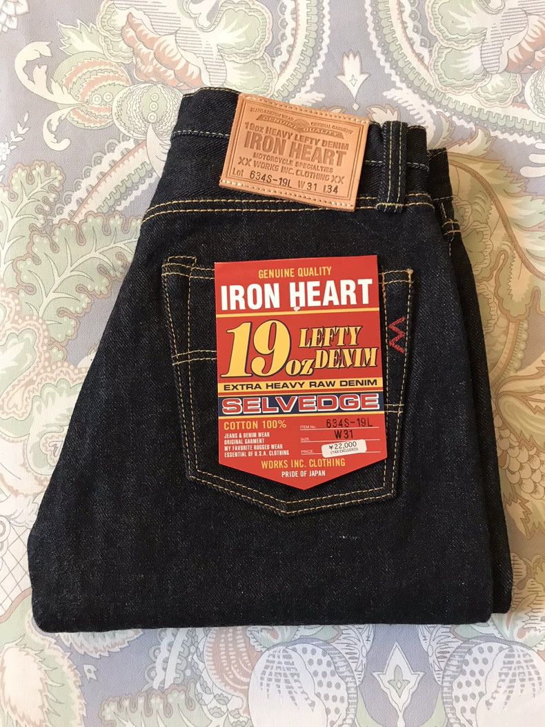 Iron Heart Iron heart 19oz blockbuster original cow W31L34 jeans locom Size US 31 - 1 Thumbnail