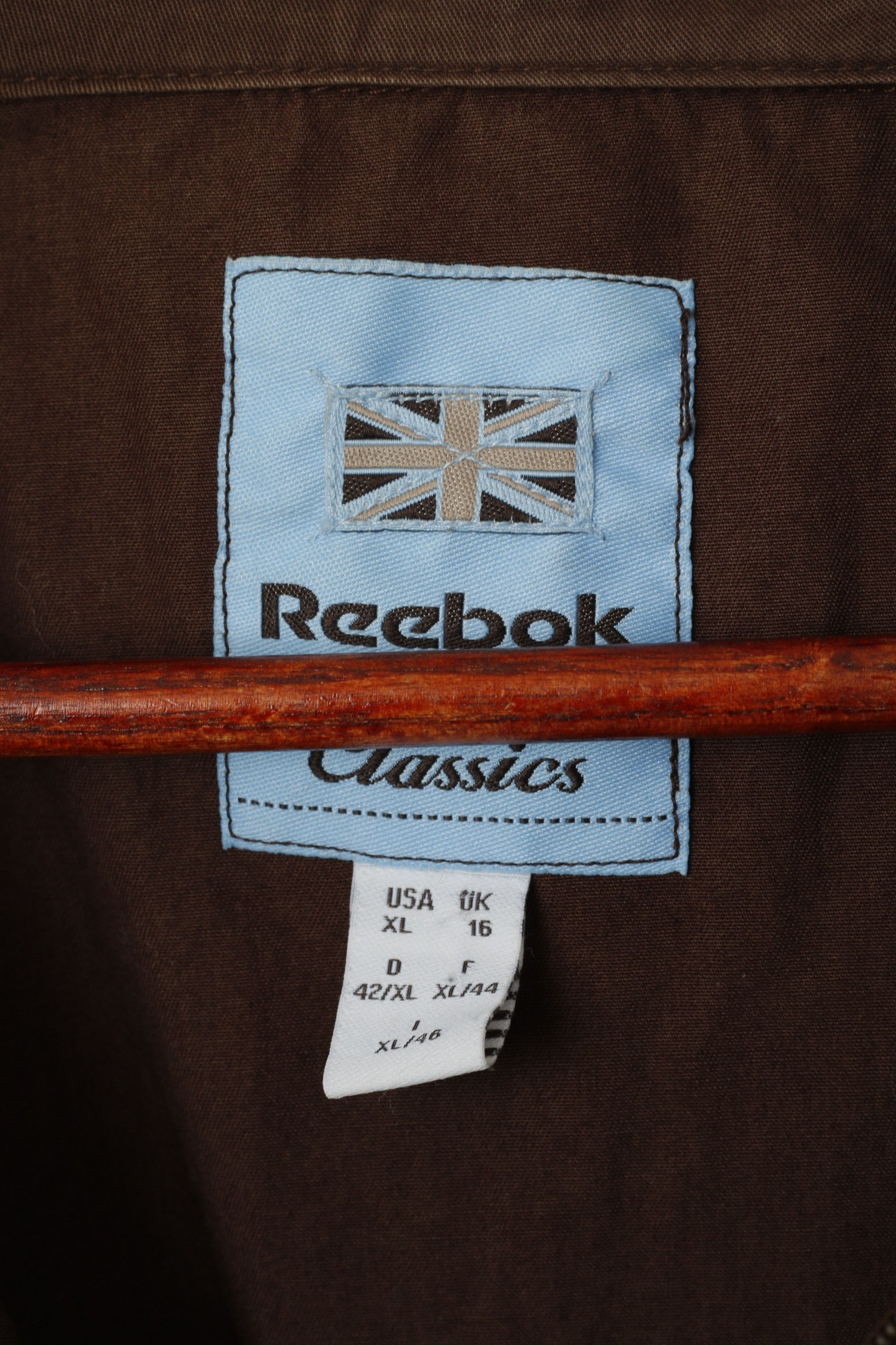 Reebok Reebok Classic Women 16 XL Jacket Brown Cotton 5687 Size XL / US 12-14 / IT 48-50 - 4 Thumbnail
