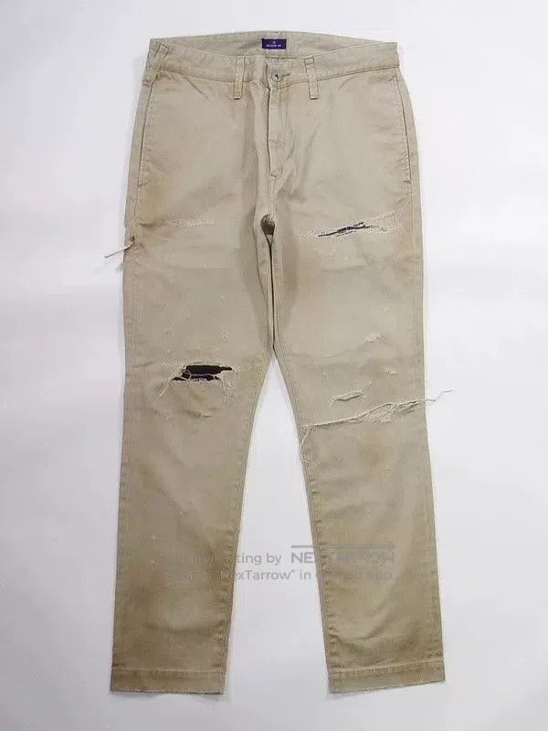 Hiroshi Fujiwara DENIM BY VANQUISH & FRAGMENT Distressed Patch Pants. Size US 30 / EU 46 - 1 Thumbnail