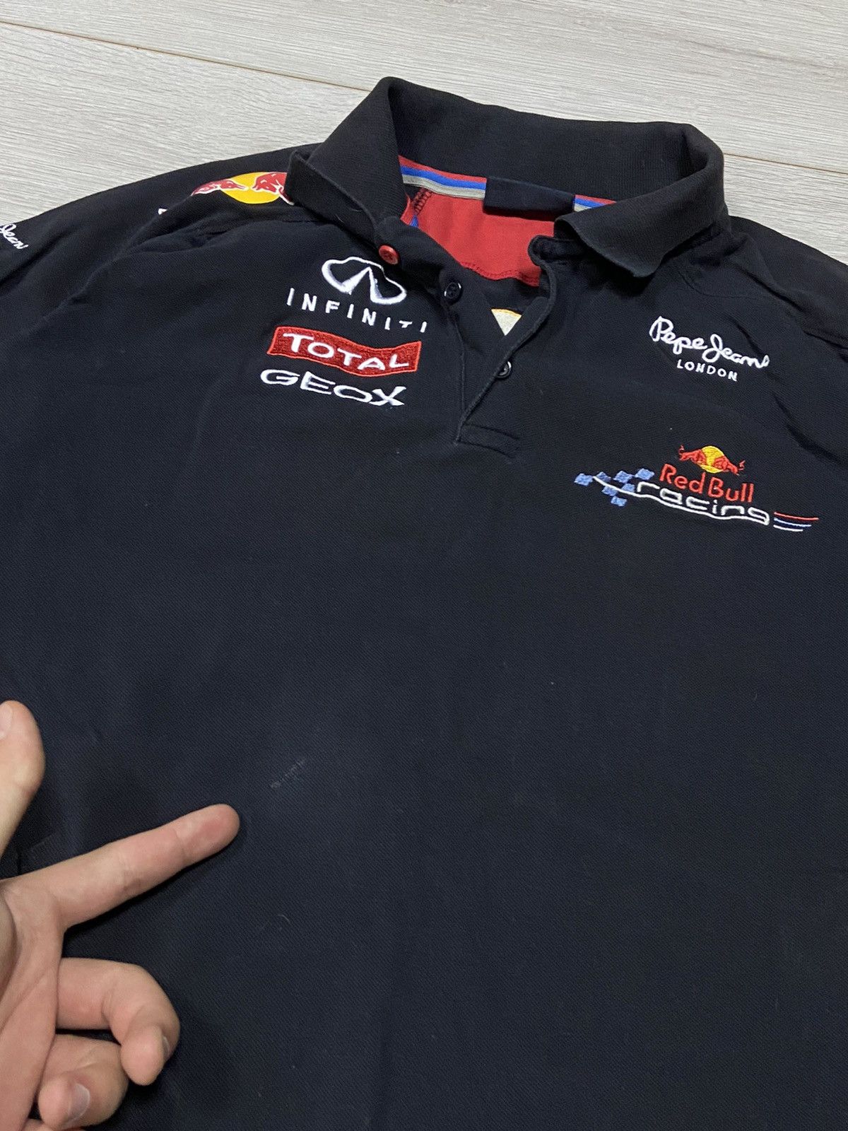 Pepe Jeans Red Bull infinity big logo polo racing Size US XL / EU 56 / 4 - 4 Thumbnail