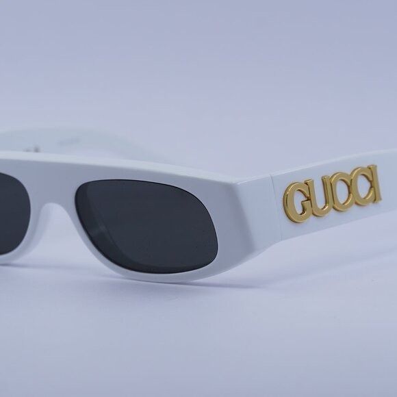Gucci 🕶️ New Gucci GG1771S 002 Sunglasses - White Frame, Grey Size ONE SIZE - 8 Thumbnail