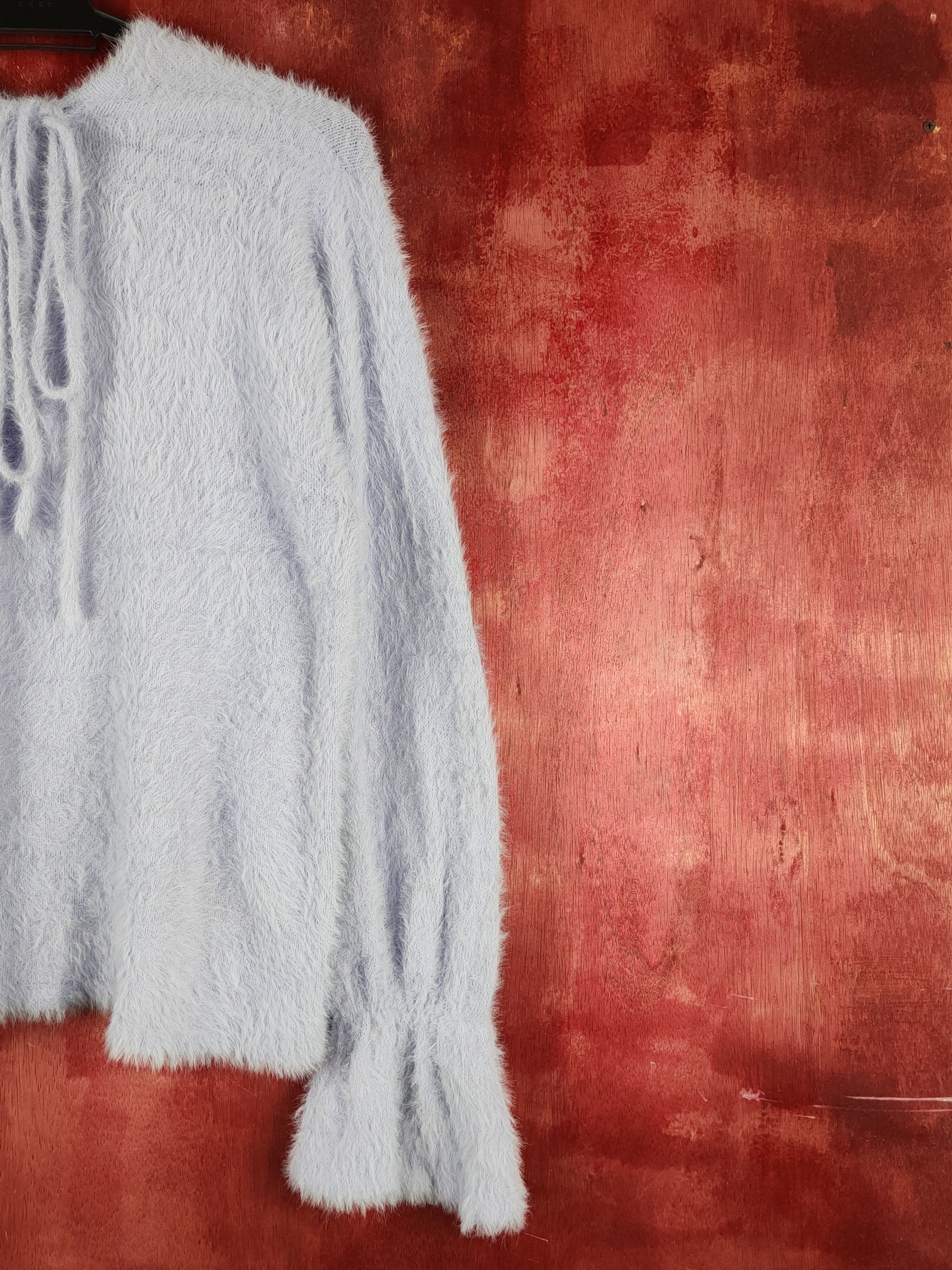 Aran Isles Knitwear × Japanese Brand Continuer de Nice Claup Purple Fur Mohair Knitwear #S1945 Size M / US 6-8 / IT 42-44 - 9 Thumbnail