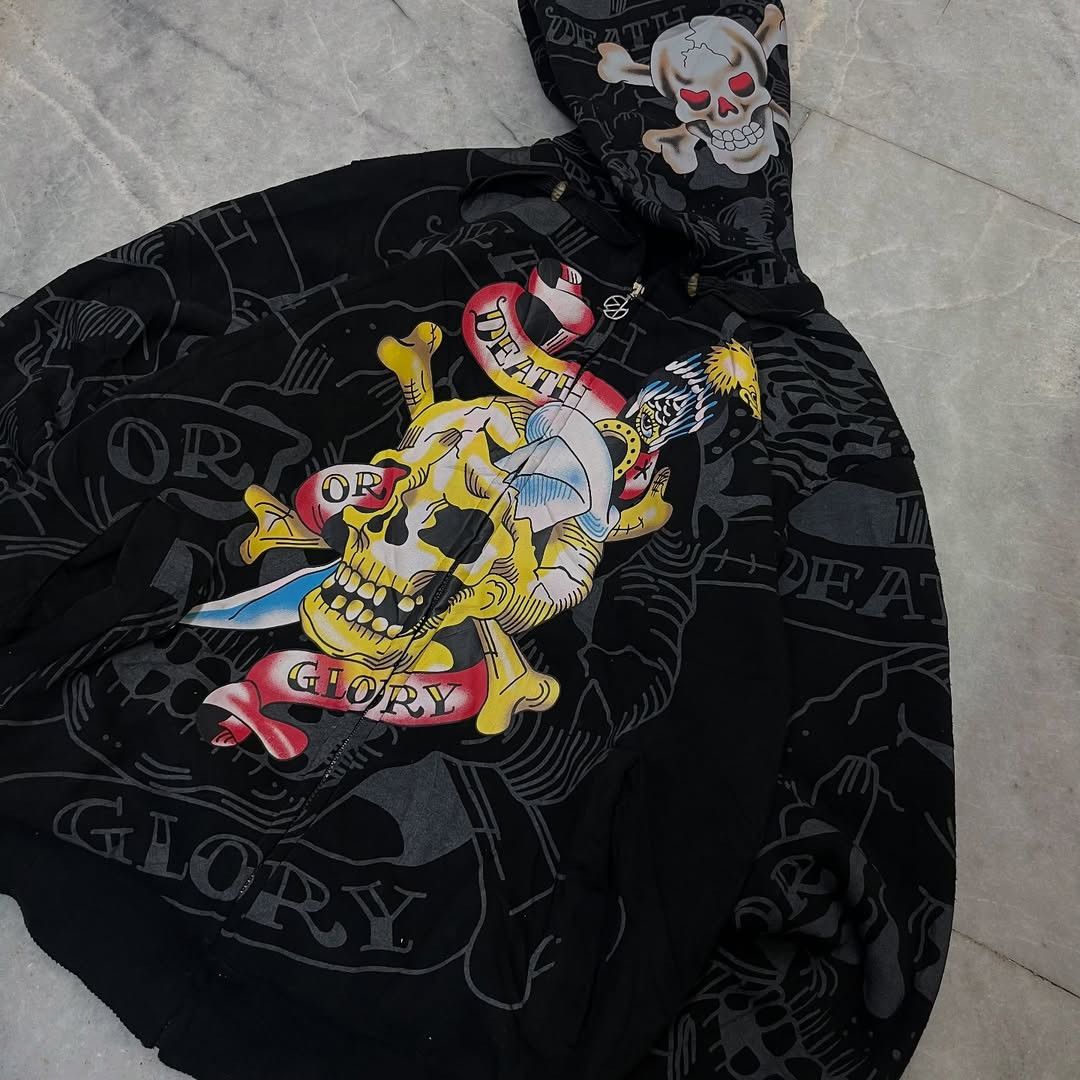 Christian Audigier × Ed Hardy Y2k Christian Audigeri 'Death Or Glory ' Zipper Jacket Size US M / EU 48-50 / 2 - 3 Thumbnail