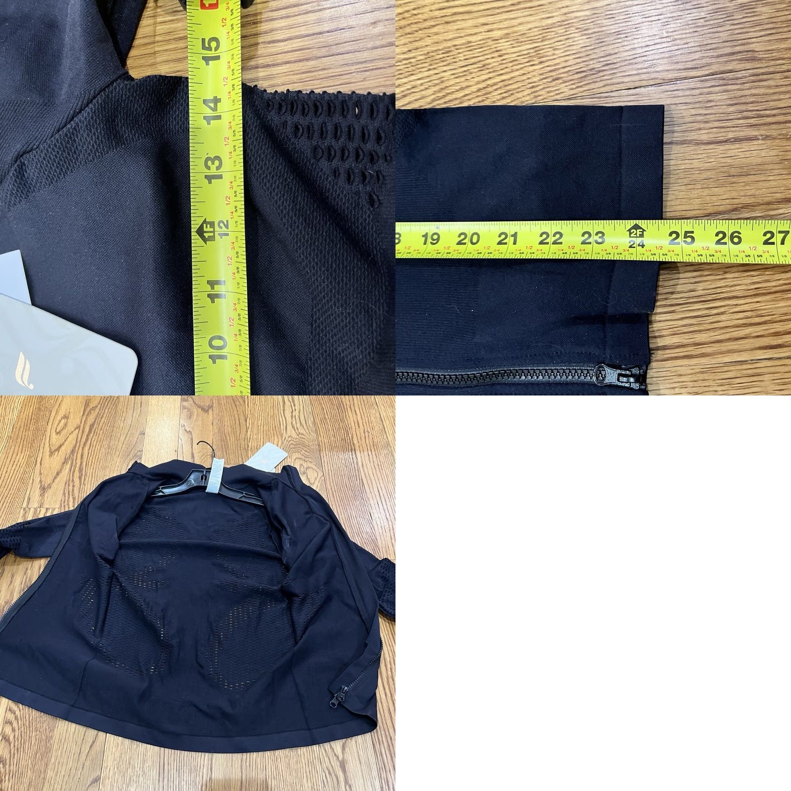 Fabletics Fabletics Women's Mia Mock Neck Jacket Zip Front Thumb Holes S Black Windbreaker Hooded Full Zip Packable Casual Travel Size S / US 4 / IT 40 - 9 Thumbnail