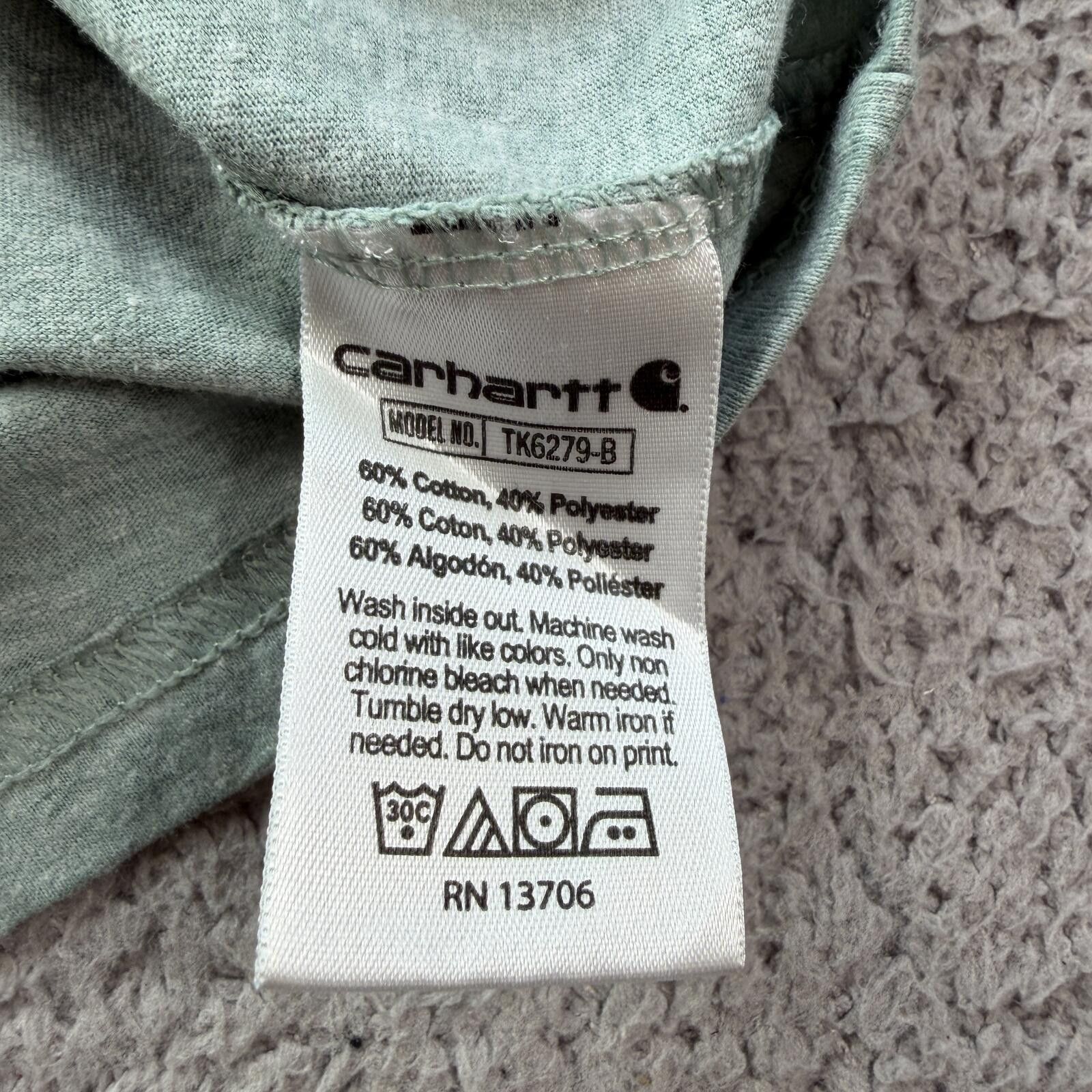 Carhartt Carhartt Youth Small 8-10 Long Sleeve Pocket T Shirt Green Size US S / EU 44-46 / 1 - 5 Thumbnail