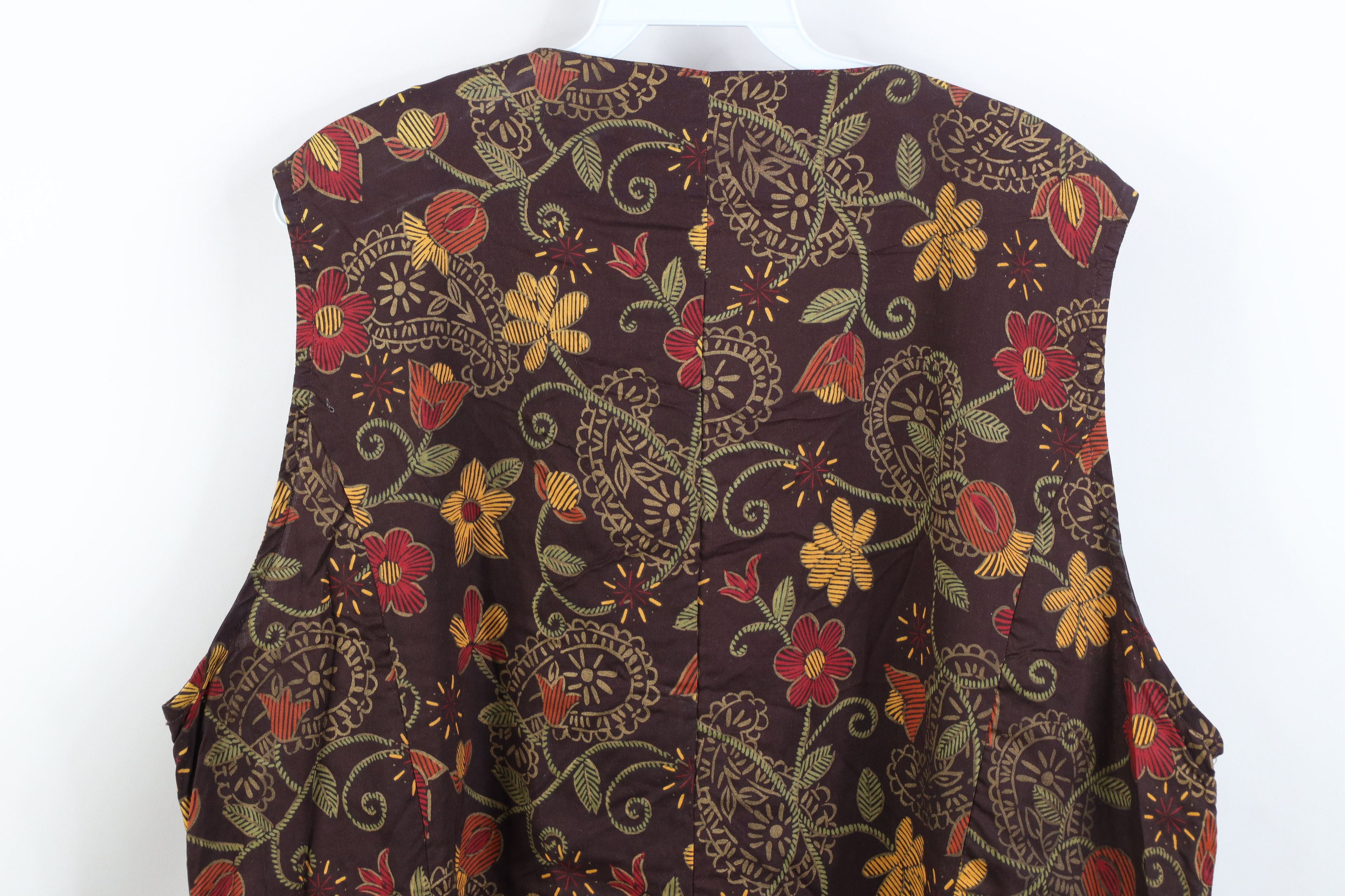 Vintage Deadstock Vintage 90s Streetwear Gabardine Beaded Vest Size 3XL / US 20-22 - 13 Thumbnail