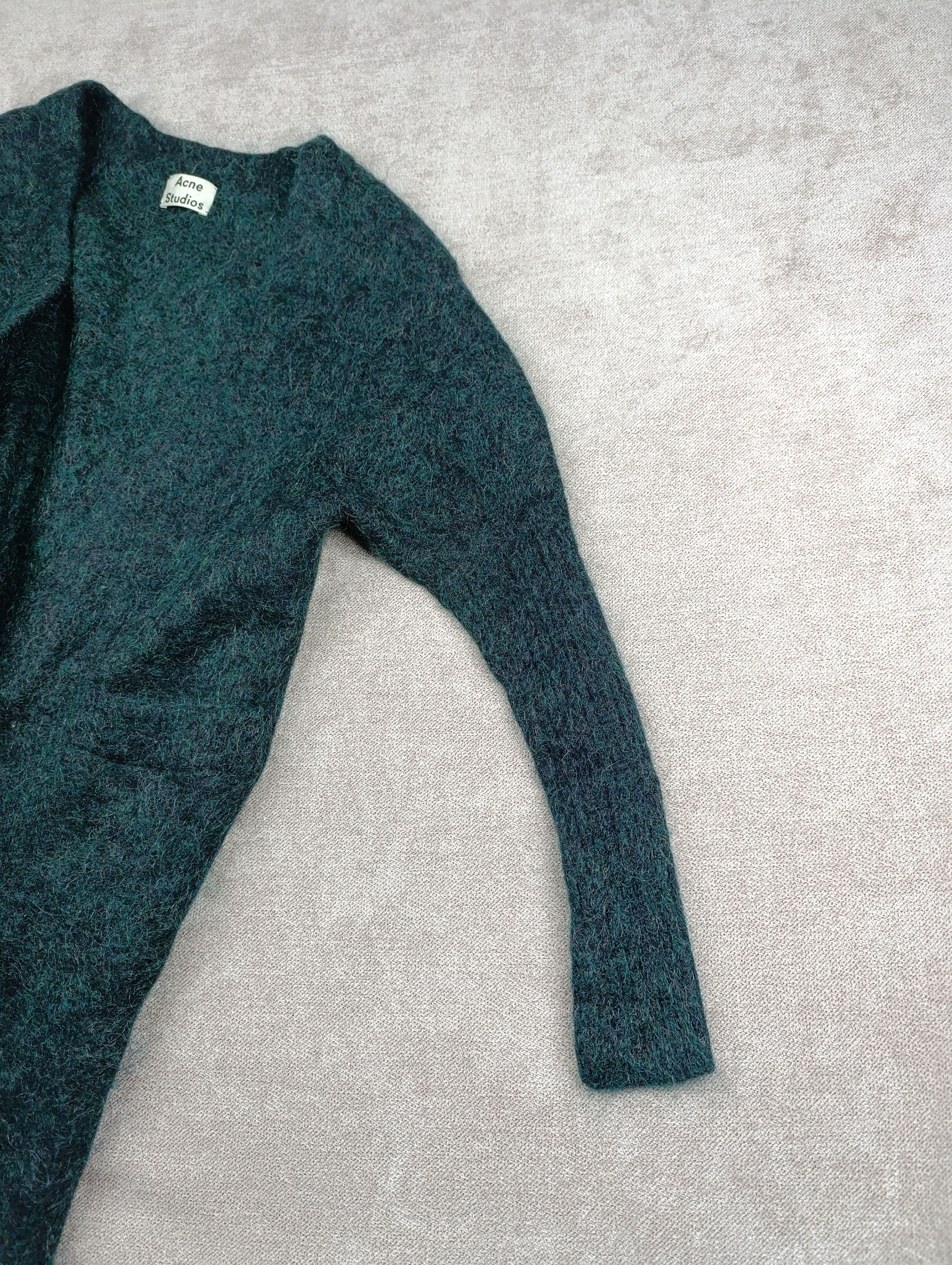Acne Studios ACNE STUDIOS WOMENS MOHAIR WOOL CARDIGAN RAYA PAW14 GREEN Size XS / US 0-2 / IT 36-38 - 7 Thumbnail