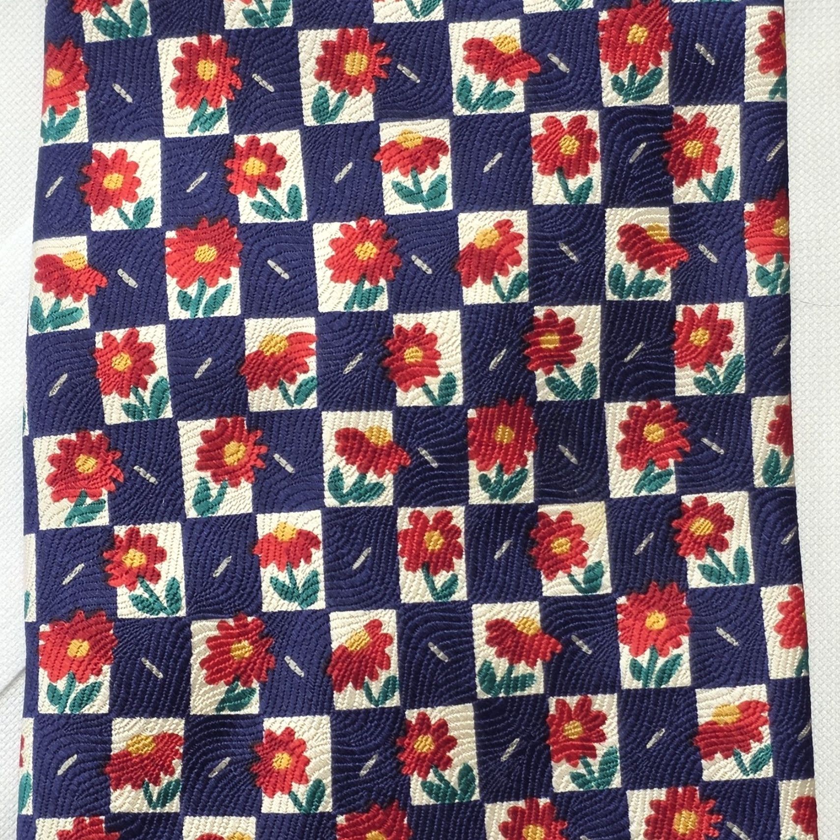 Robert Talbott Robert Talbott Studio Tie Adult 58.25" X 4" Blue Silk Floral Spring Designer Preppy USA Mens Size ONE SIZE - 3 Thumbnail