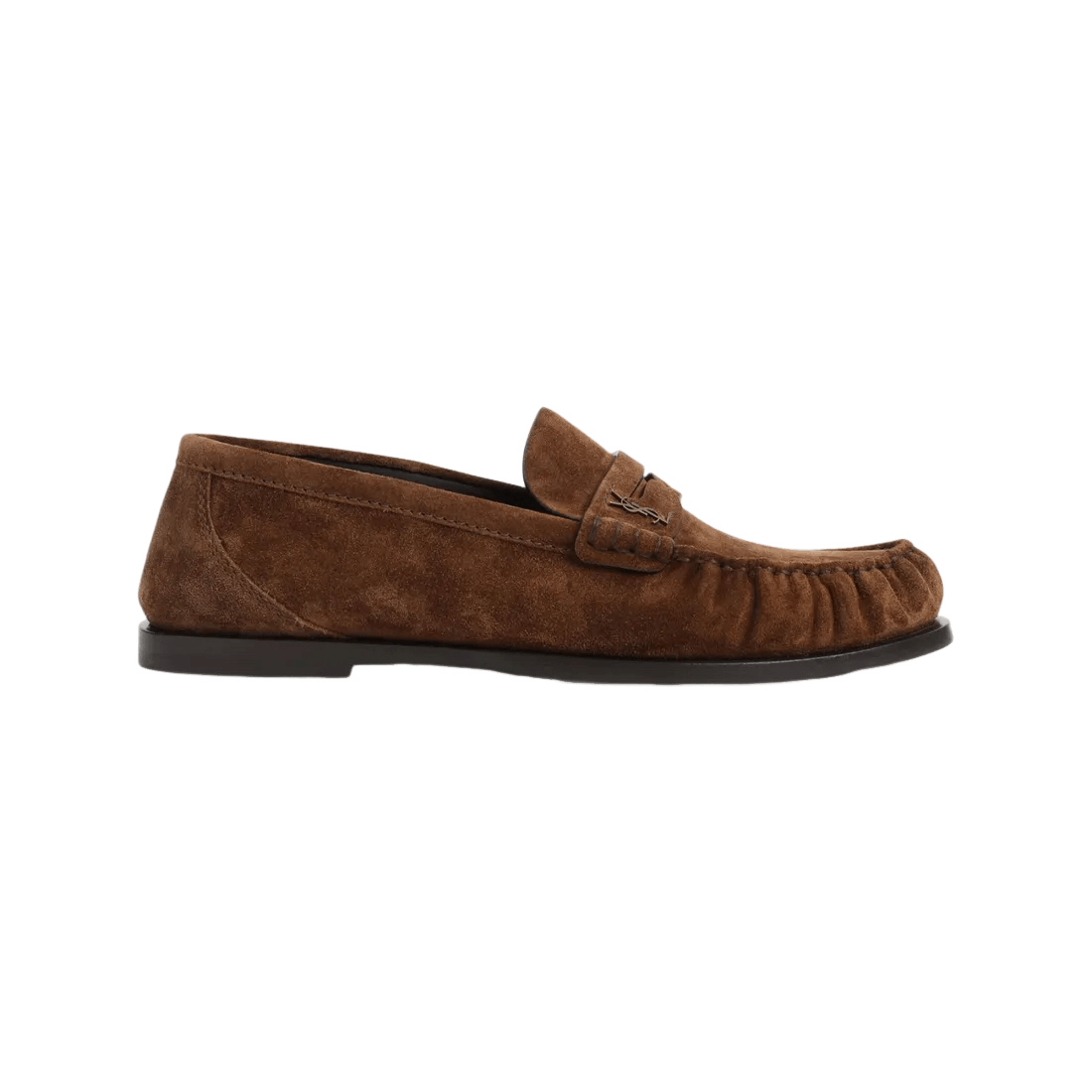 SAINT LAURENT Le Loafer Men\'s Snuff Brown Suede N/Auth