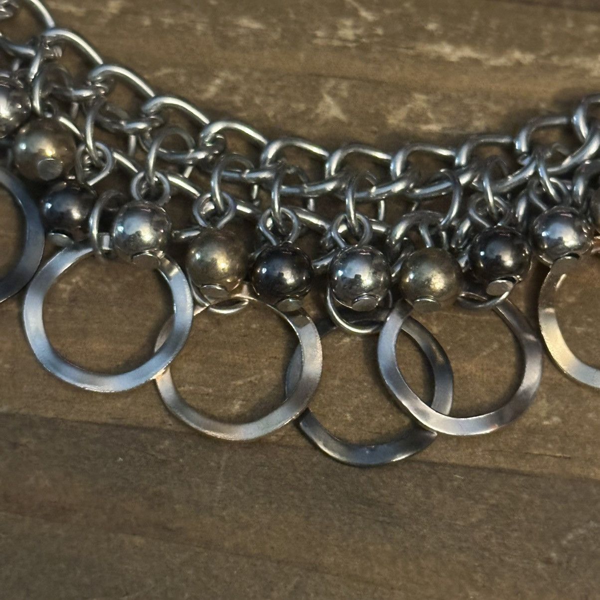 Other Two tone dangle rings and ball charms necklace Size ONE SIZE - 3 Thumbnail