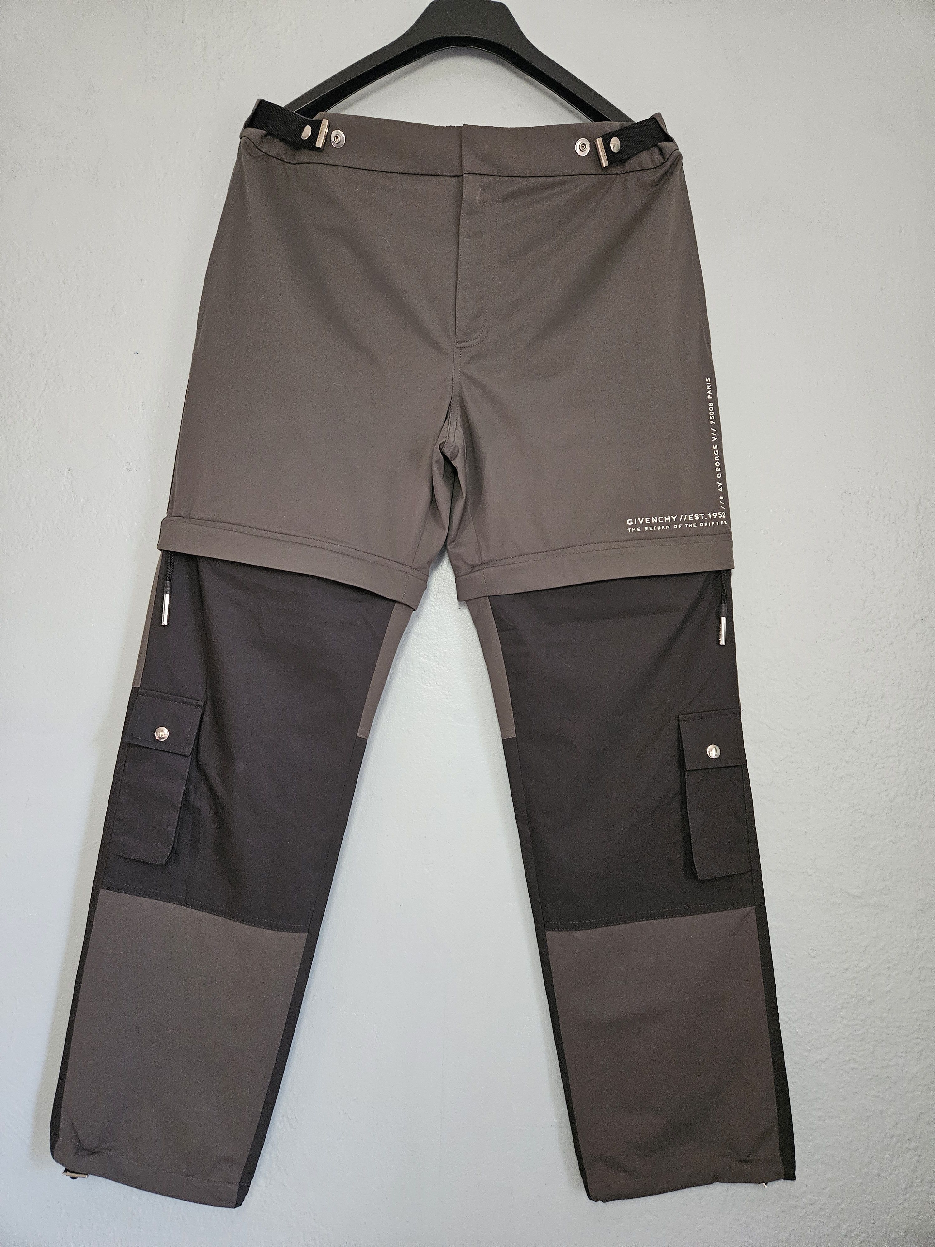Givenchy Givenchy Rosewood Grey Nylon Cargo Convertible Joggers Size US 34 / EU 50 - 1 Thumbnail