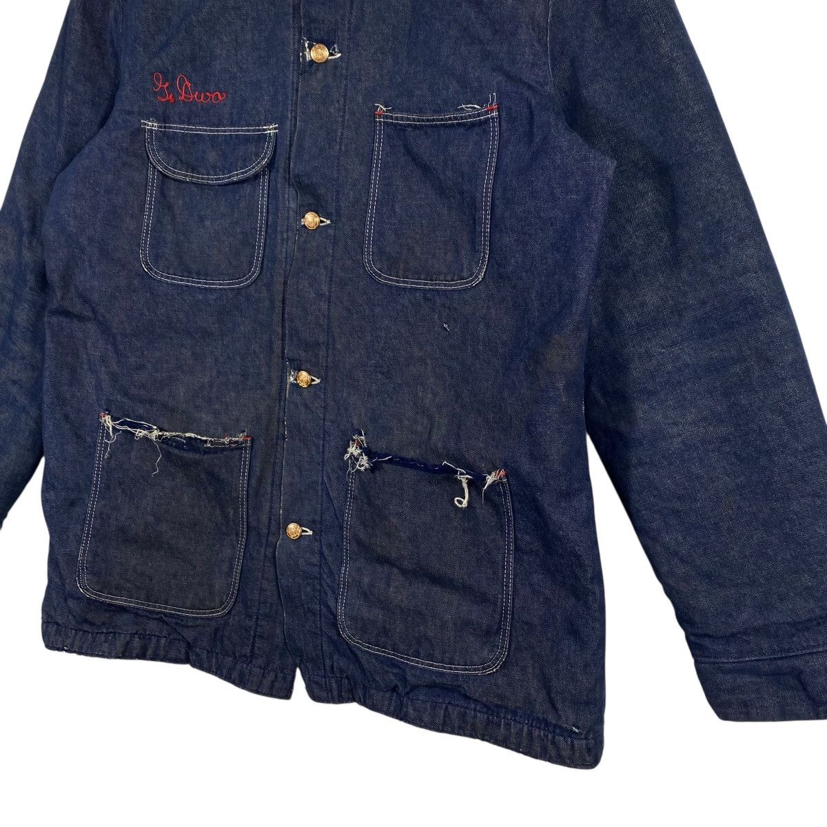 Wrangler Vintage Men’s 1950s Wool Blanket Lined Blue Bell Denim Size US L / EU 52-54 / 3 - 5 Thumbnail