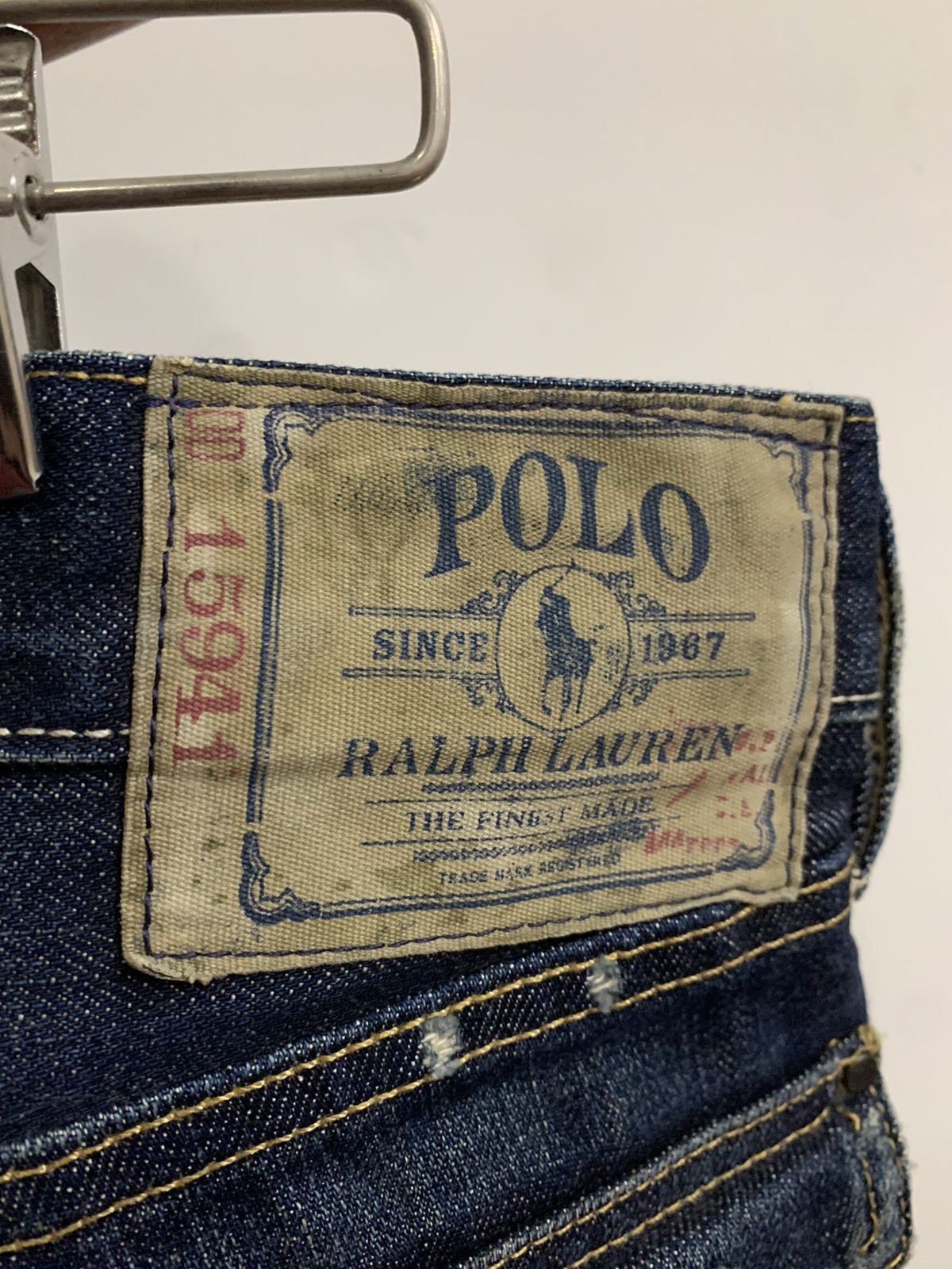 Polo Ralph Lauren × Ralph Lauren Ralph Lauren York Classic Wash Bleeker 867 Distressed Denim Size US 32 / EU 48 - 10 Thumbnail