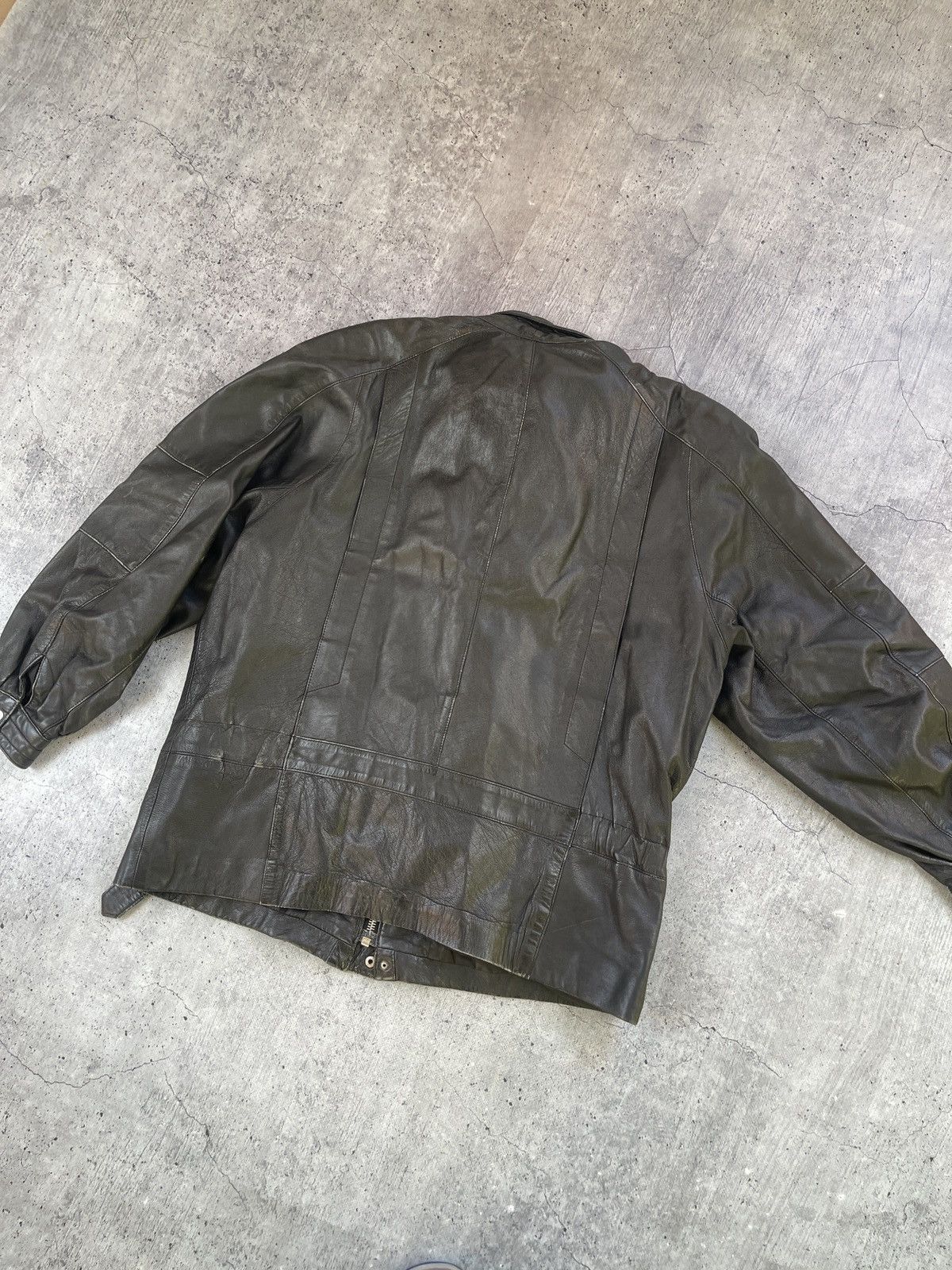 Vintage Vintage Y2K Black Genuine Leather Bomber Jacket Size US L / EU 52-54 / 3 - 12 Thumbnail