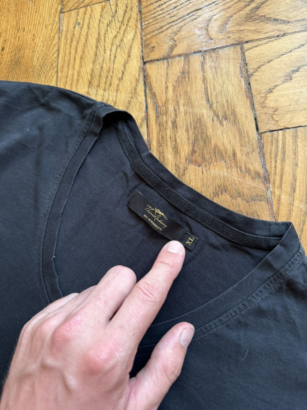 Burberry × Designer × Vintage Thomas Burberry by Burberry t shirt Black Size US XL / EU 56 / 4 - 5 Thumbnail