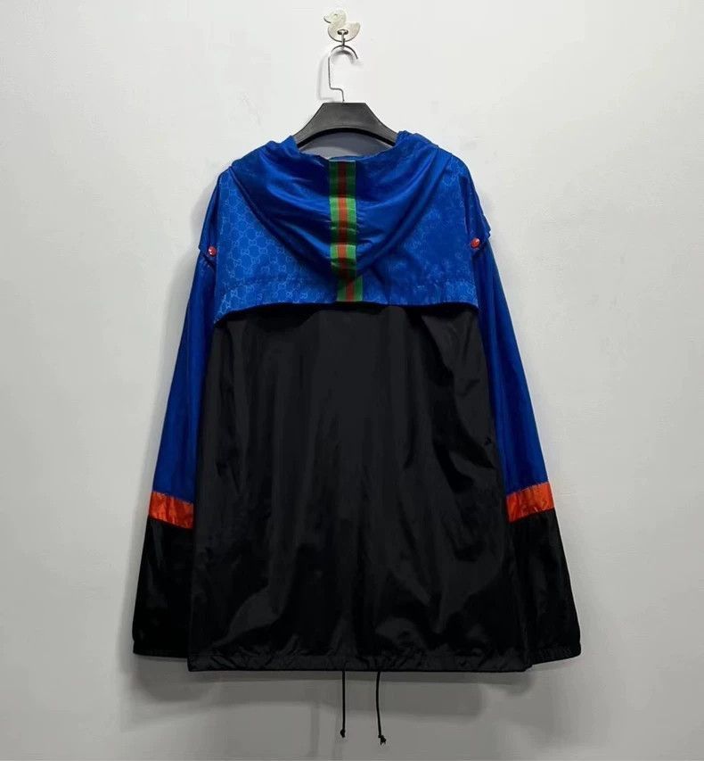 Gucci Gucci Blue Black Logo Hooded Jacket-2506 Size US M / EU 48-50 / 2 - 2 Thumbnail