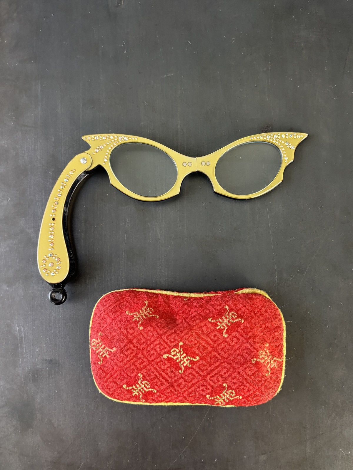 Vintage 1960s Opera Glasses 50s Vintage Lorgnette Folding Eyeglasses Size ONE SIZE - 2 Thumbnail