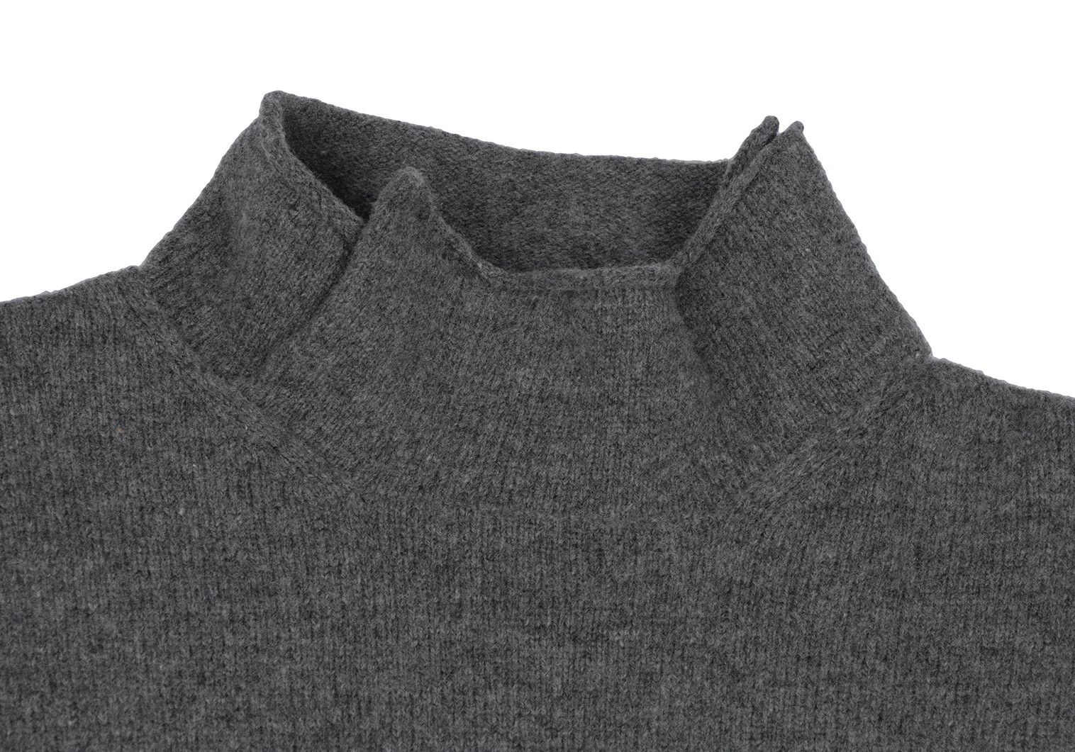 Yohji Yamamoto Yohji Yamamoto Wool Blend Design Neck Sweater Size US L / EU 52-54 / 3 - 3 Thumbnail
