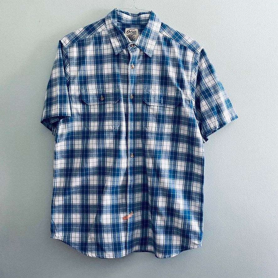 Vintage Orton blue plaid short sleeve button down Size US L / EU 52-54 / 3 - 2 Thumbnail