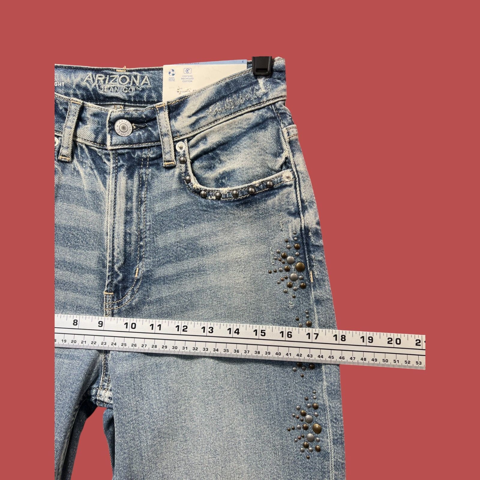 Arizona Jean Co. Arizona - Women's Vintage Straight Jeans - High Rise-Slim Fi Size 26" / US 2 / IT 38 - 4 Thumbnail