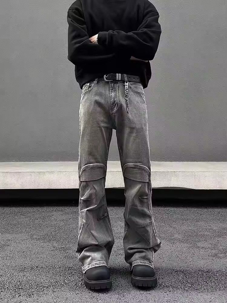 Japanese Brand × Vintage Y2K Streetwear Vintage Pleated Flare Jeans Size US 34 / EU 50 - 2 Thumbnail