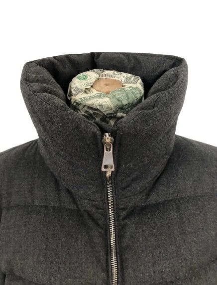 Moncler Moncler Torcelle Giubbotto - Puffer Down Wool Jacket Gray M Size M / US 6-8 / IT 42-44 - 4 Thumbnail