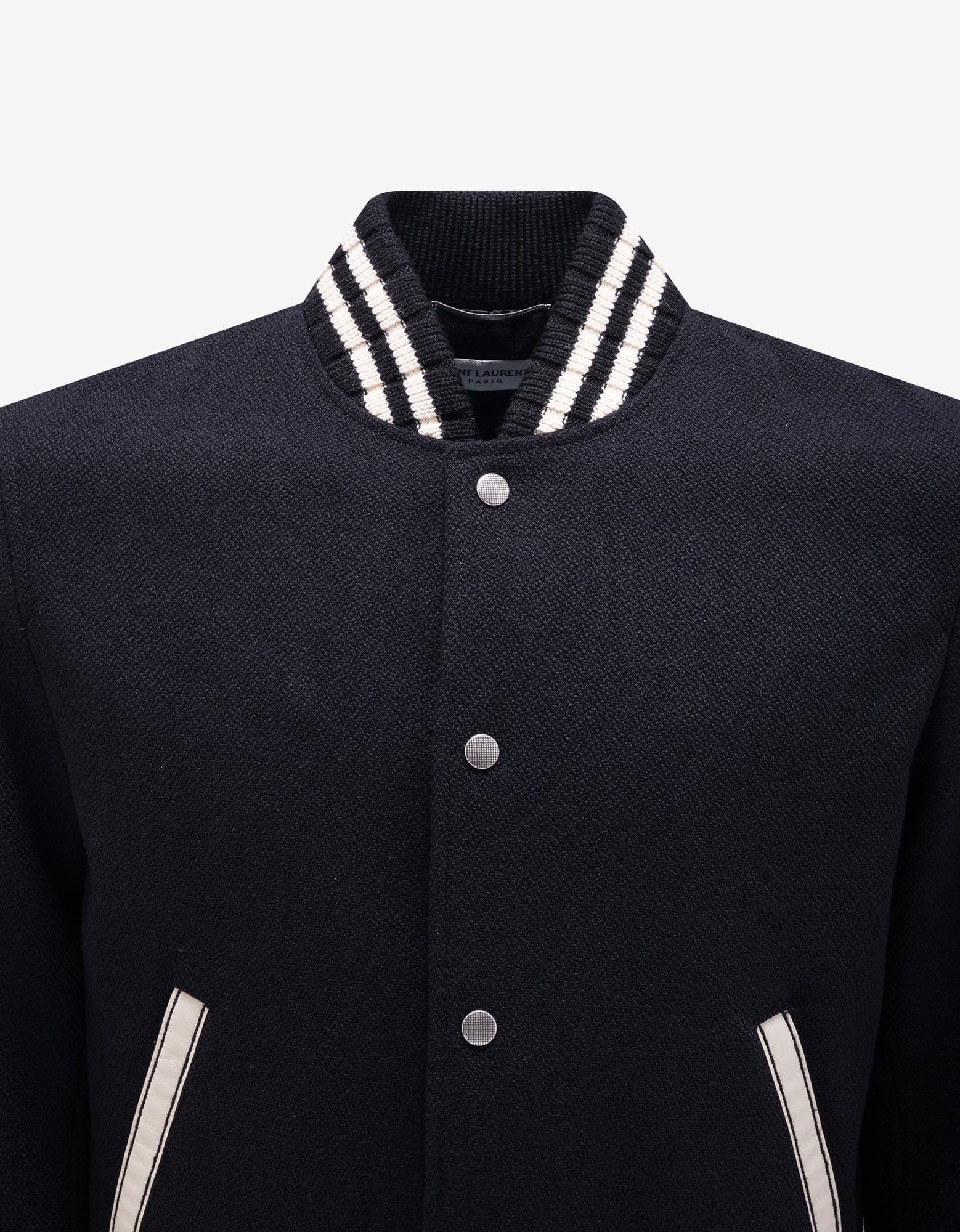 Saint Laurent Paris Black College Teddy Jacket SIZE 50 Size US M / EU 48-50 / 2 - 5 Thumbnail