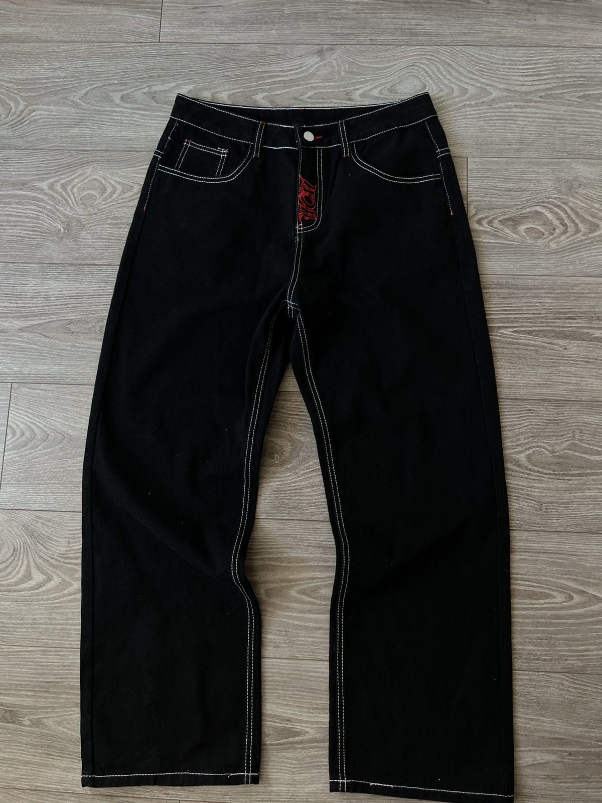 Other Avant Garde Opium Black Denim HCH Heaven Knit Japan Jeans Size US 34 / EU 50 - 17 Thumbnail